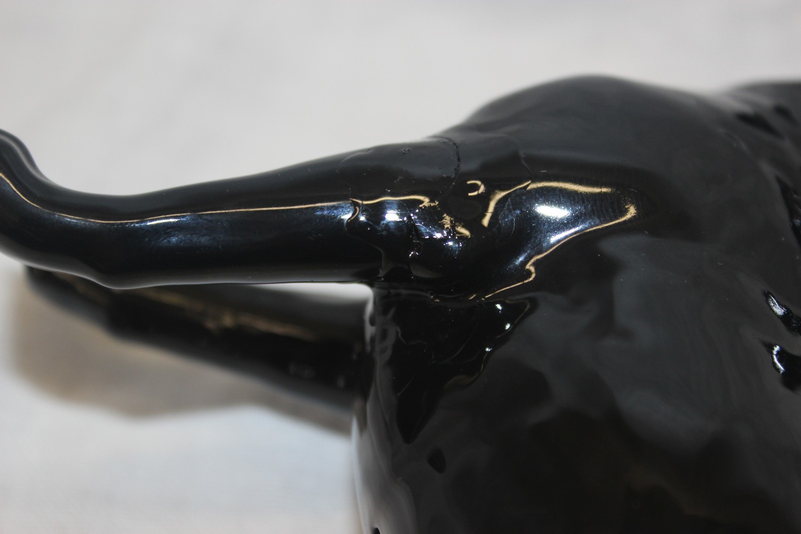 Beswick England Black Glazed Lab Dog Figurine Labrador 8 1/2″ long