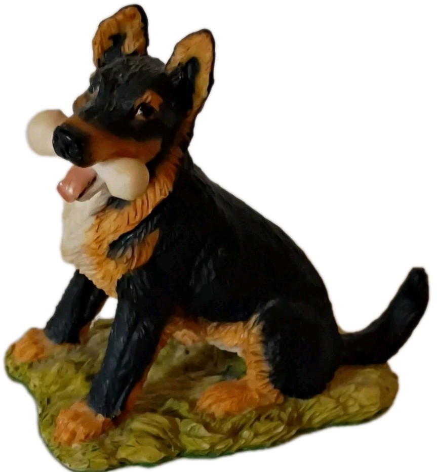 (RARE) Nature’s Heritage Hand Painted Resin Dog Figurine Small 1990s