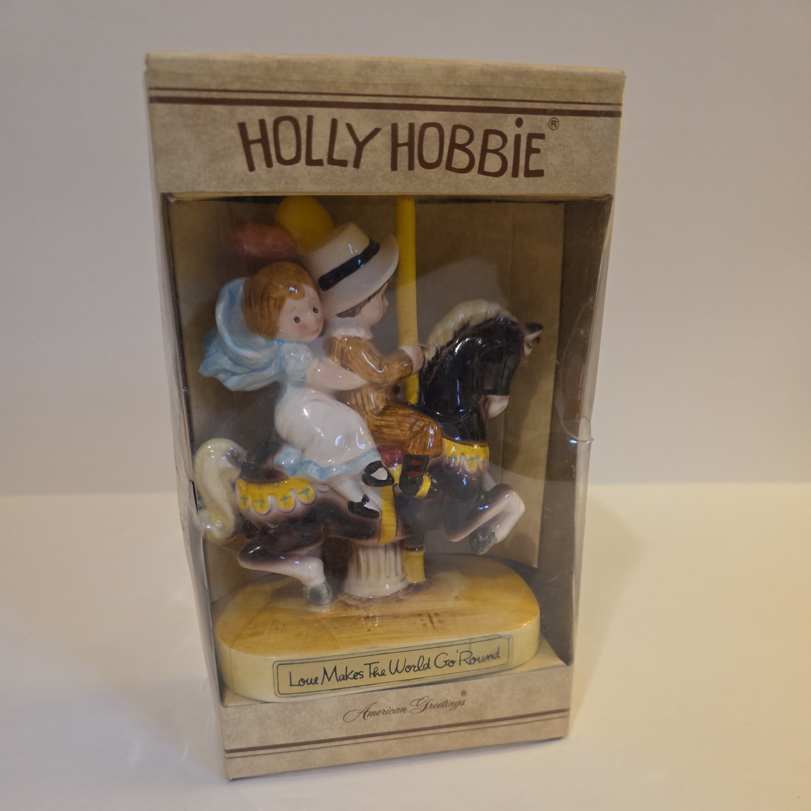 VTG American Greetings Carousel Boy Girl Figurine New In Package