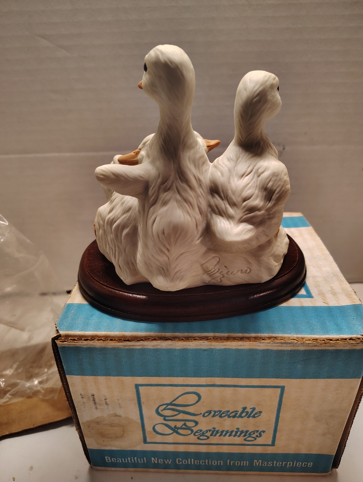 HOMCO Baby Ducks Ducklings Masterpiece Porcelain Figurine Hand Painted Vtg 1988