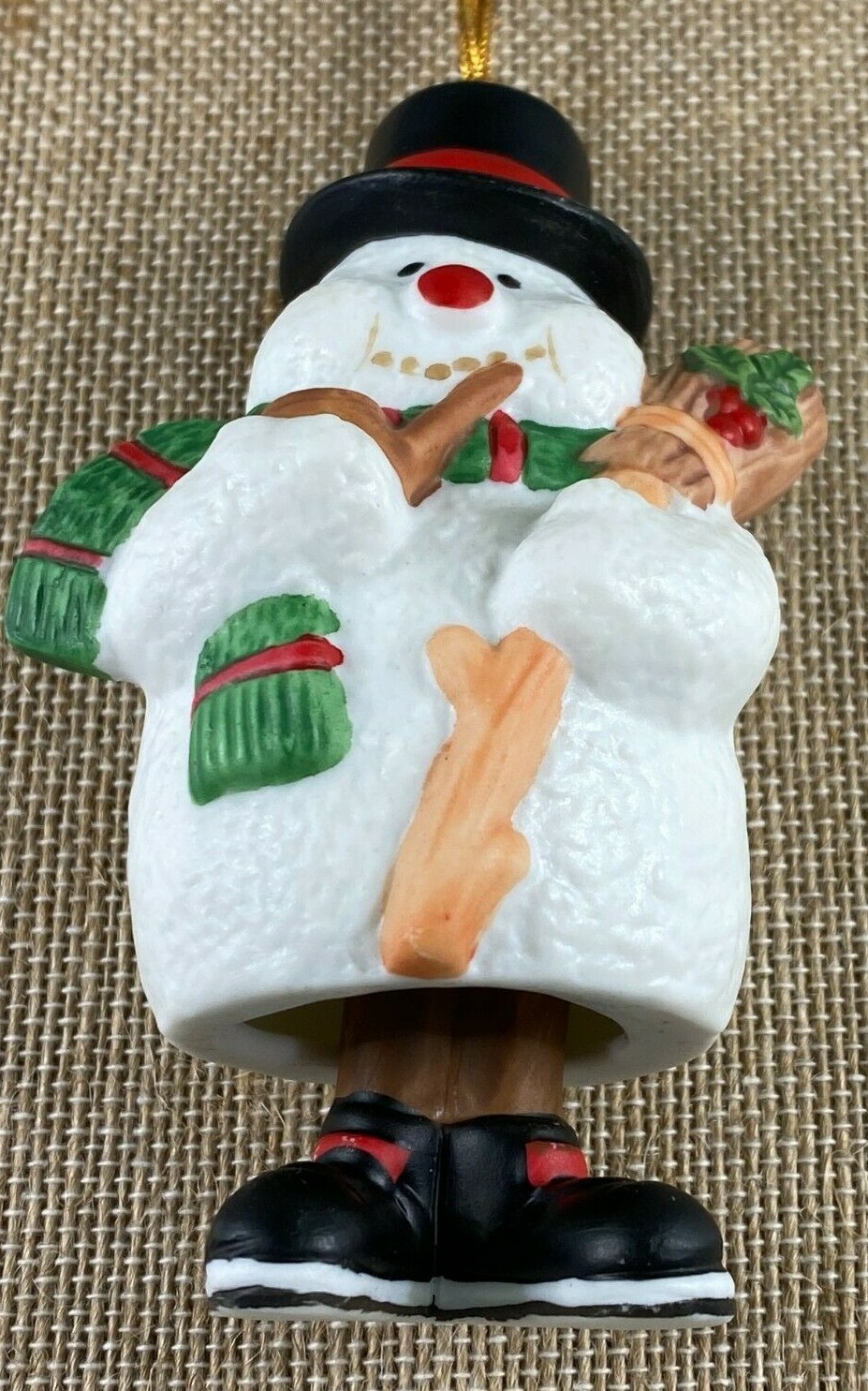 House Of Lloyd Ding-A-Ling Snowman Ornament Bell Type Vintage Christmas 1994
