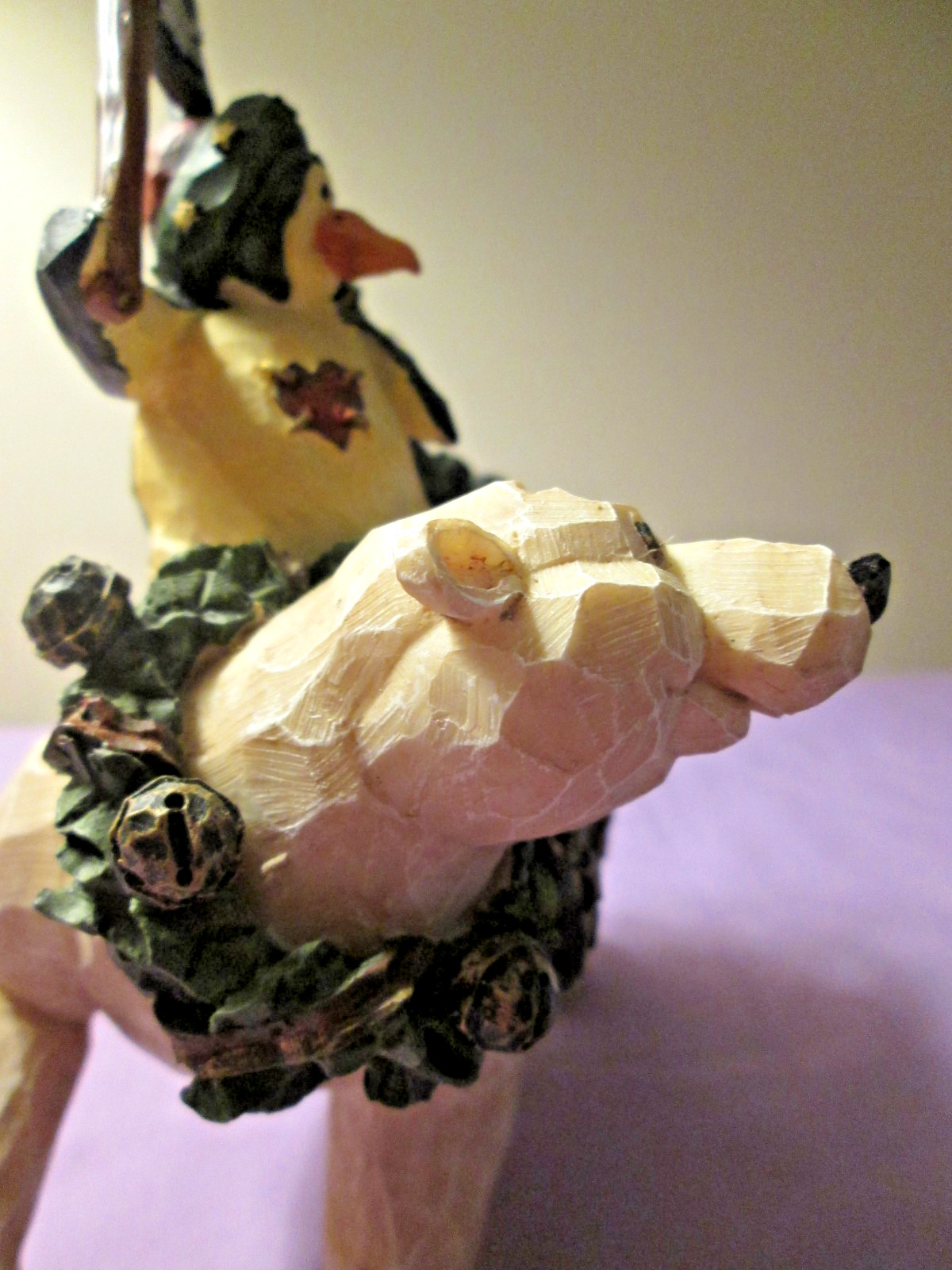 Boyds Bears “Believe In Magic” Magical Penguins Riding A Polar Bear Figurine