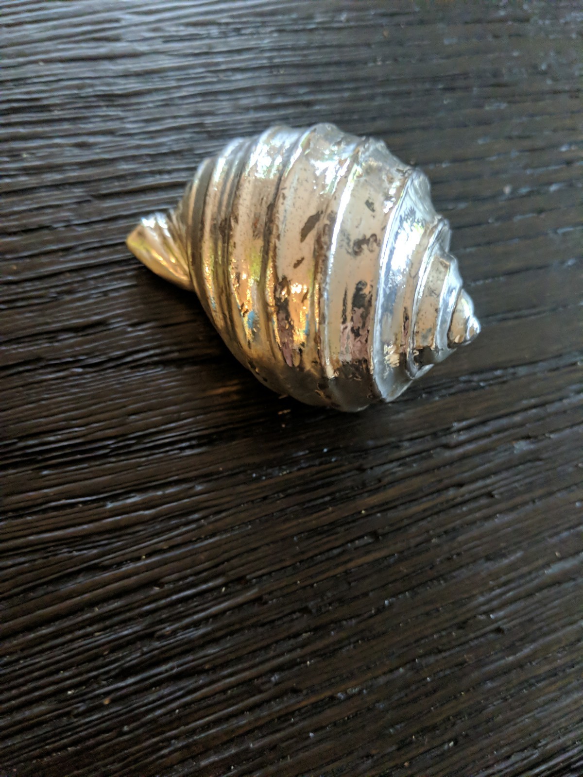 Vintage Christofle France Seashell Figurines Pair Silver Plate