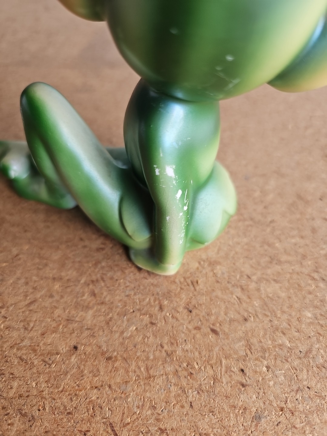 Vintage Bradley Ceramic Pixie Elf Figurine Knee Up 1950s Mid-Century Green Read