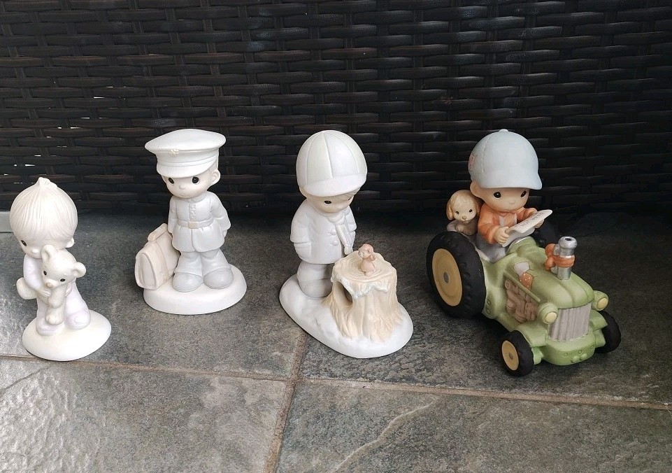 Vtg Precious Moments Figurines Boys 1978 89 91 99 Lot Of 4 Enesco Collectables