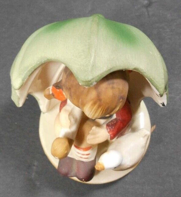 Japan Pandora Little Girl With Umbrella with Goose Hummel style Approx. 3.5″
