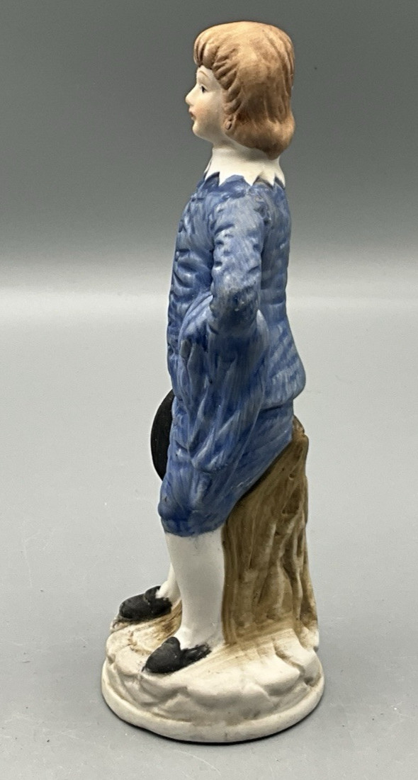 Vintage Blue Boy Figurine Hairline crack in Wrist see photos