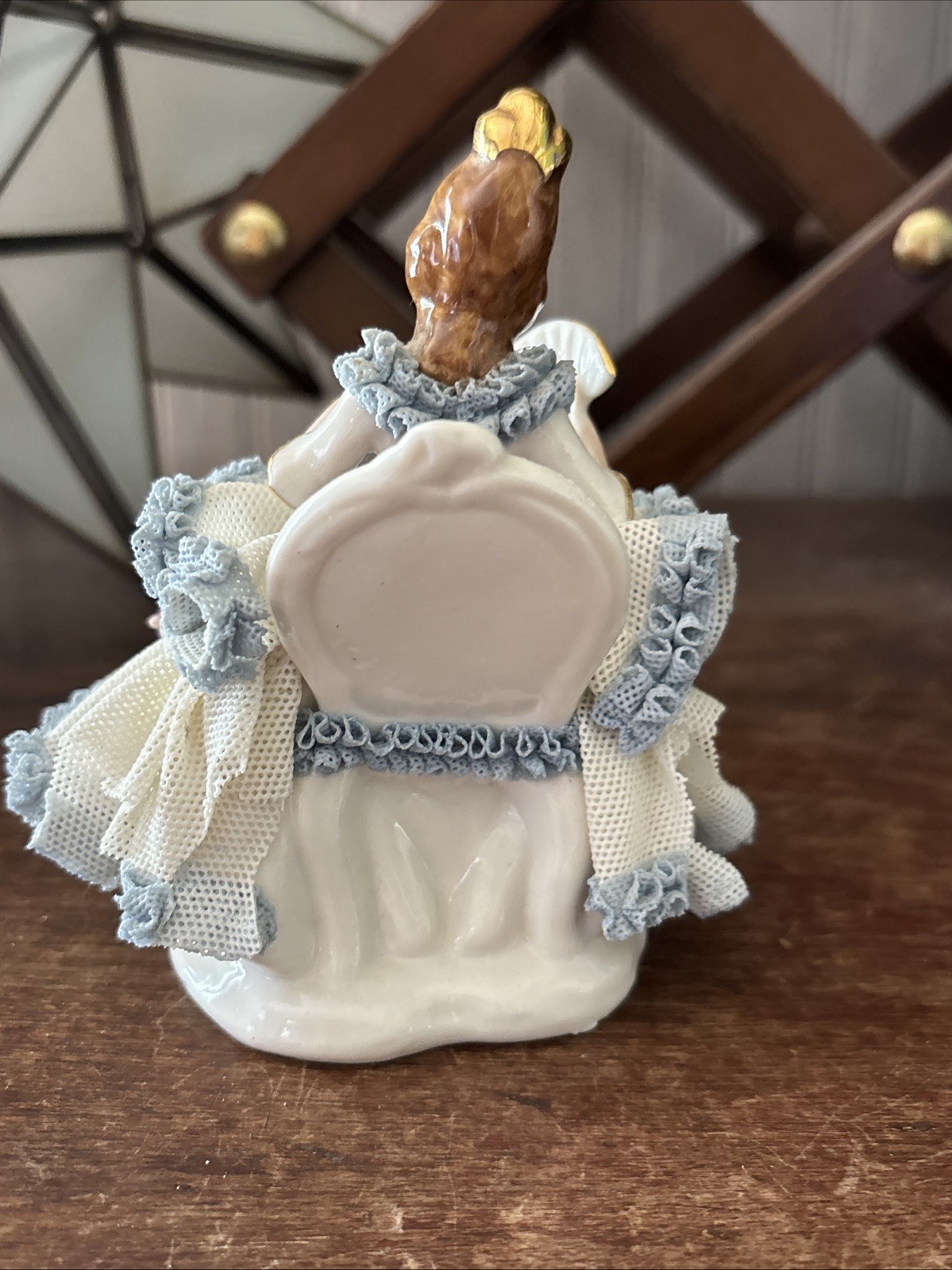 German Porcelain Dresden Lace Figurine Keilhauer Germany 5”