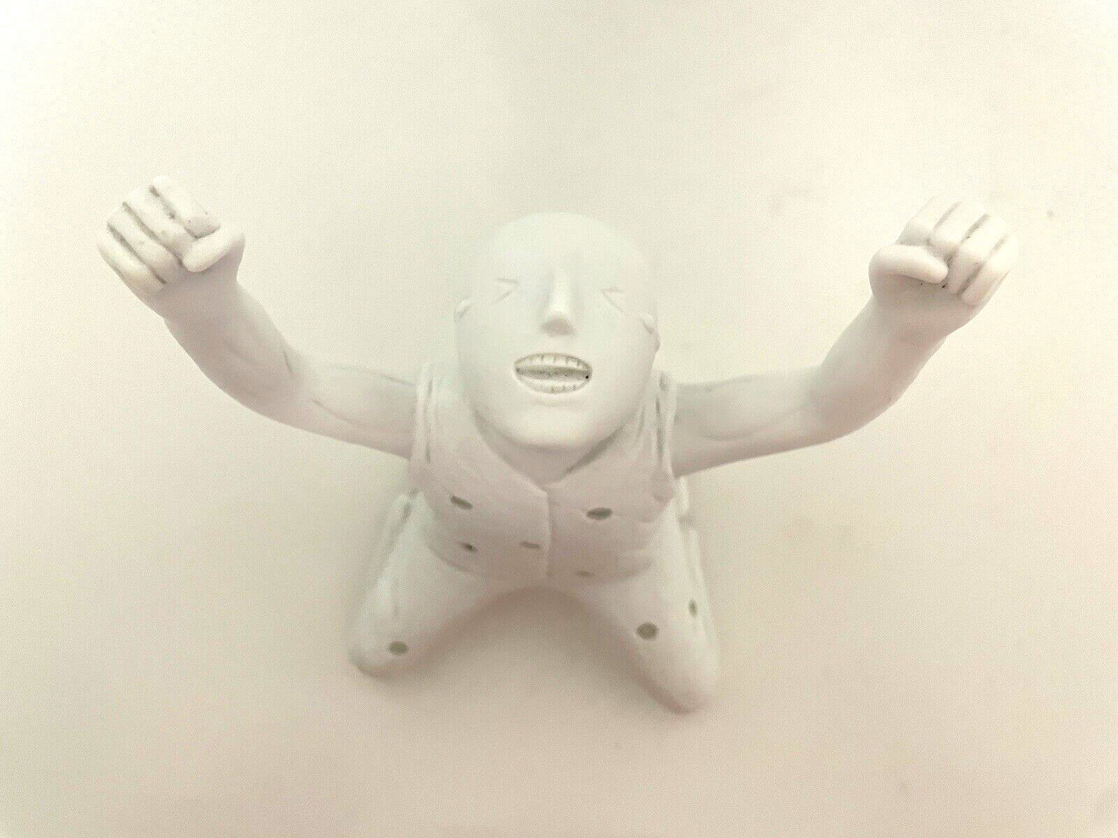 Crying Man Male Figure Praying Pleading On Knees Arms Up White Resin