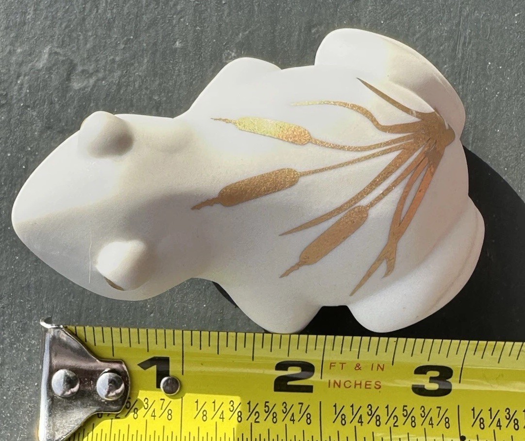 Lenox Everyday Wishes “Prosperity” Porcelain Frog Figurine Gold Wheat 3.5”
