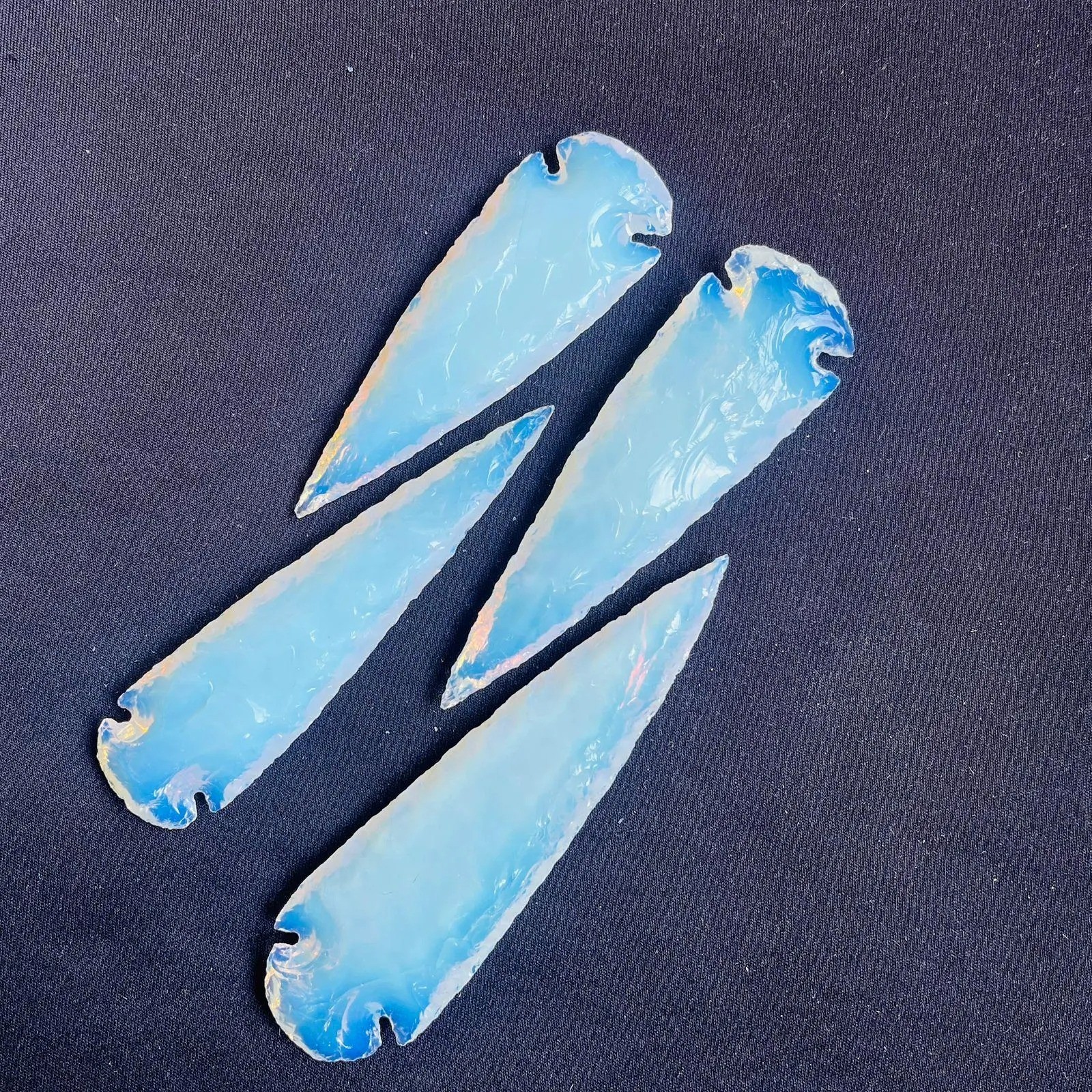 Handmade Opalite Crystal Arrowhead Athame – Hunting Blade, Boho Crystal Gift