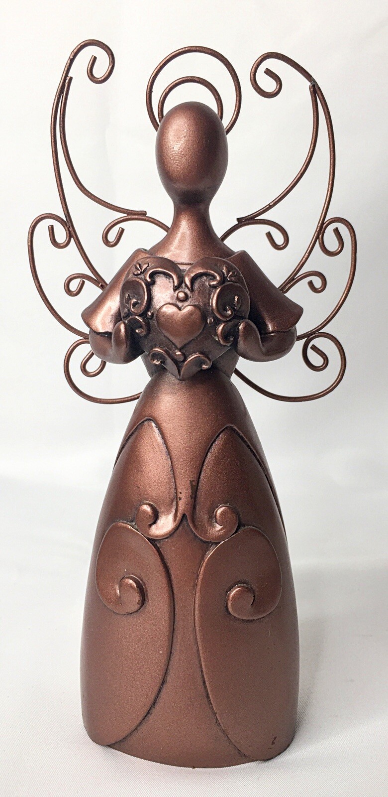 Second Nature Design #12024 Bronze Colored Heavy Made “Adoration” Angel