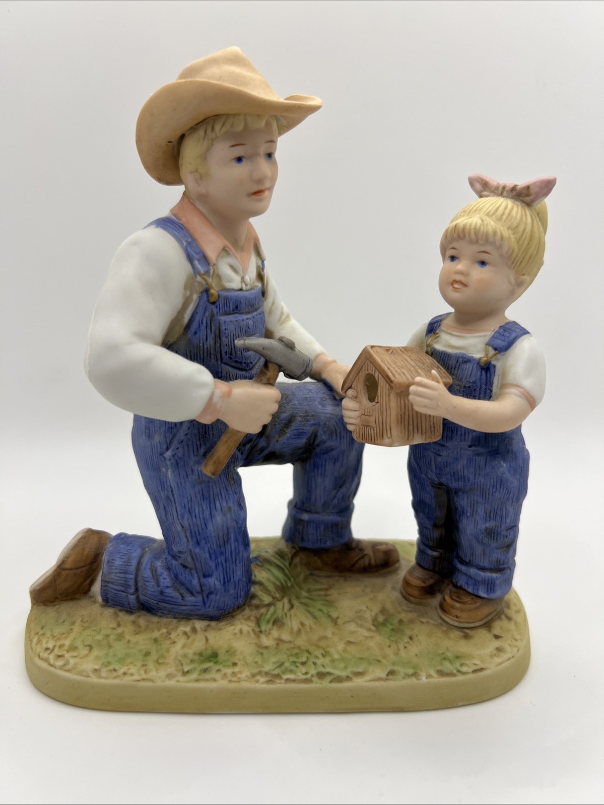 Home Interiors 1985 Denim Days DEBBIE’S DAD #1515 Porcelain Figurine Homco
