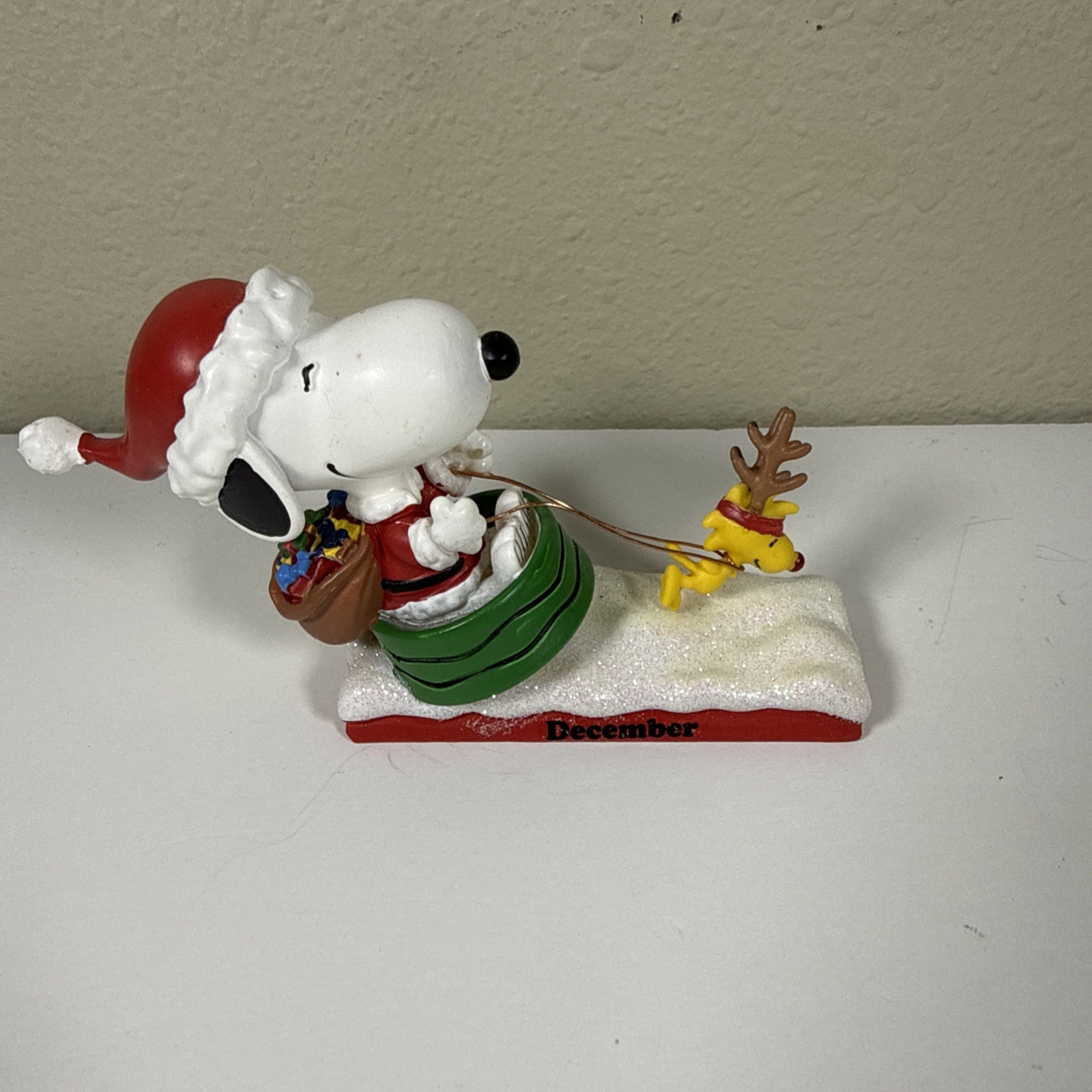 Peanuts Snoopy December Perpetual Calendar Bradford Exchange Woodstock Reindeer