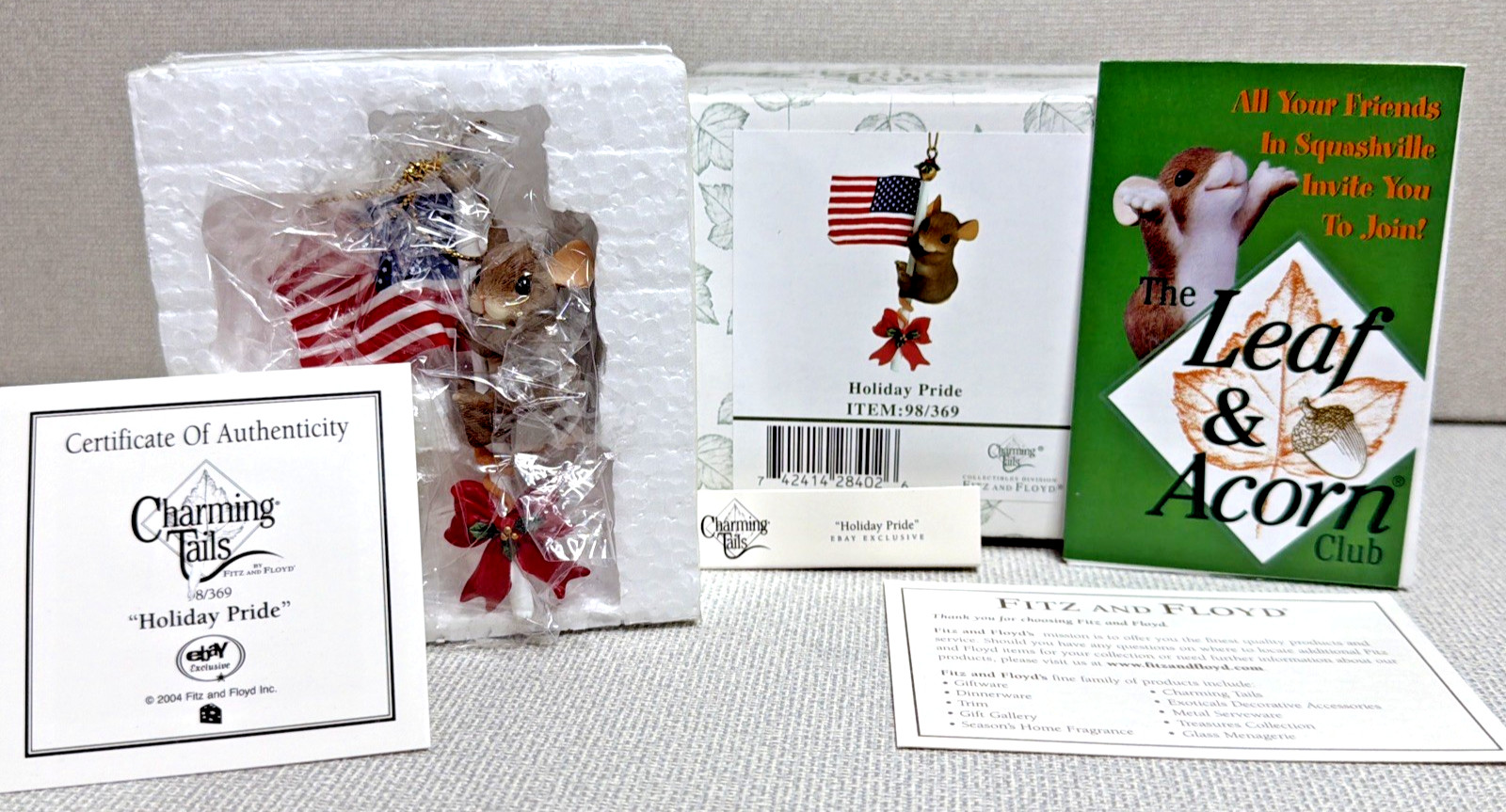 Charming Tails “Holiday Pride” – Item 98/369 – Fitz & Floyd