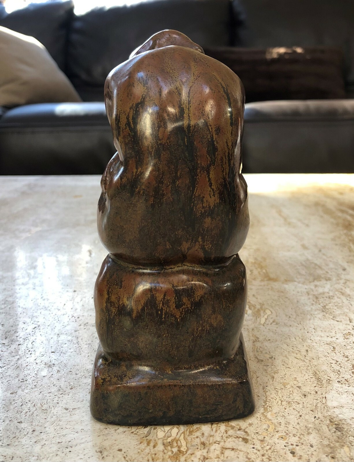 Rare Danish Ceramic/Pottery Statue of a Seated/Mourning Woman by L. Hjorth