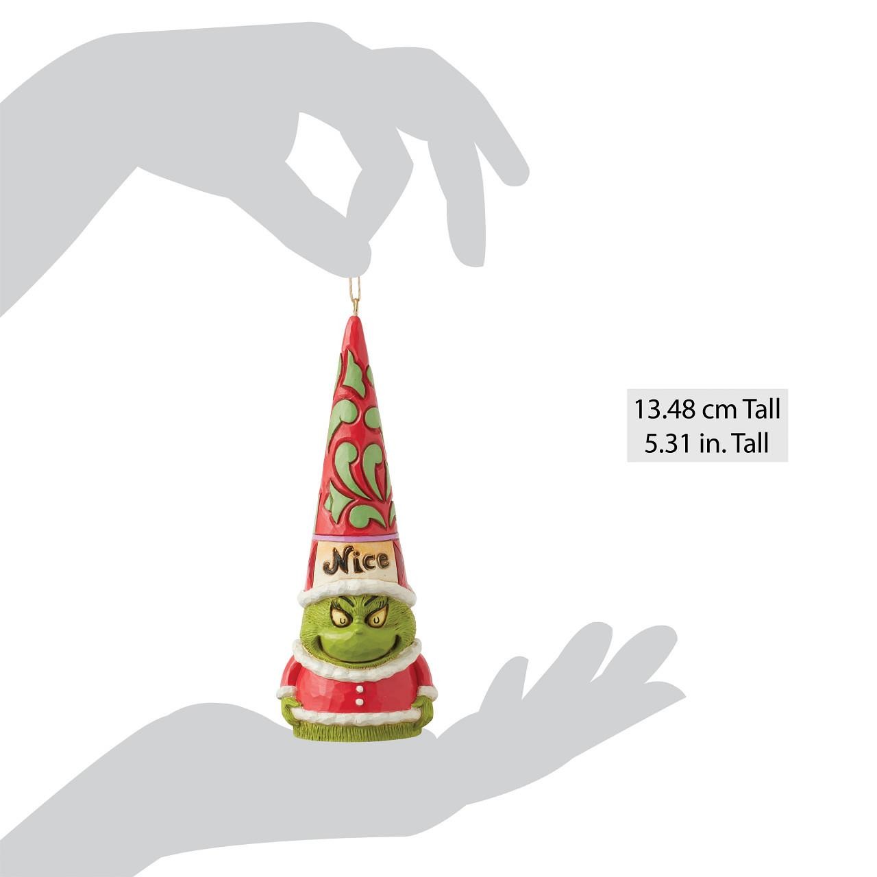 Jim Shore The Grinch Naughty Nice Gnome Dual Design Hanging Ornament 6017077