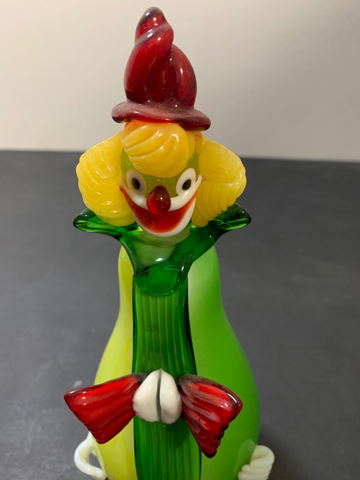 Vintage Murano Glass Clown Figurine. Hand Blown Glass. 1960-1969.