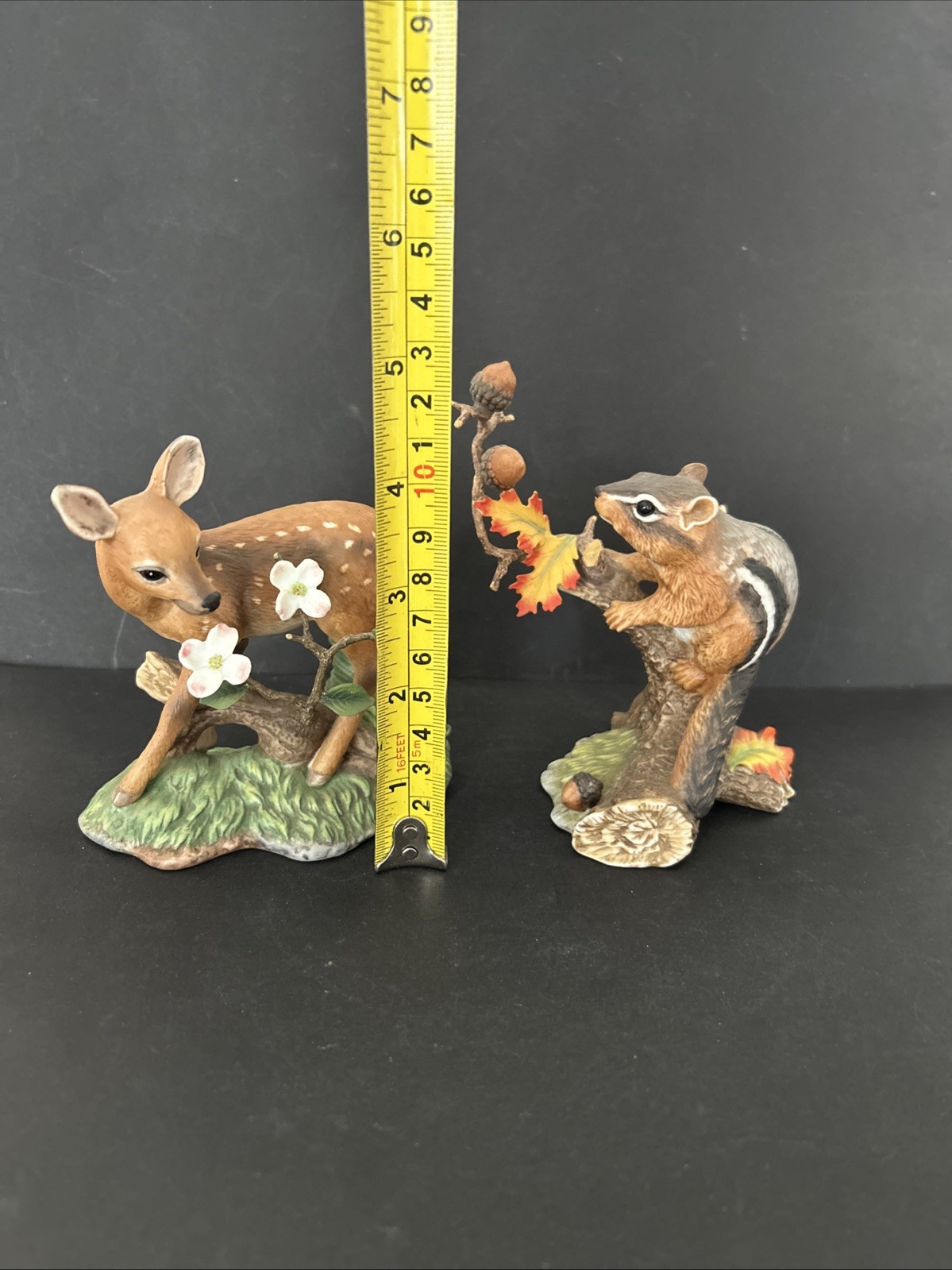 Vintage Lenox “White Tailed Deer” 1992 And “Eastern Chipmunk” Figurine 1991