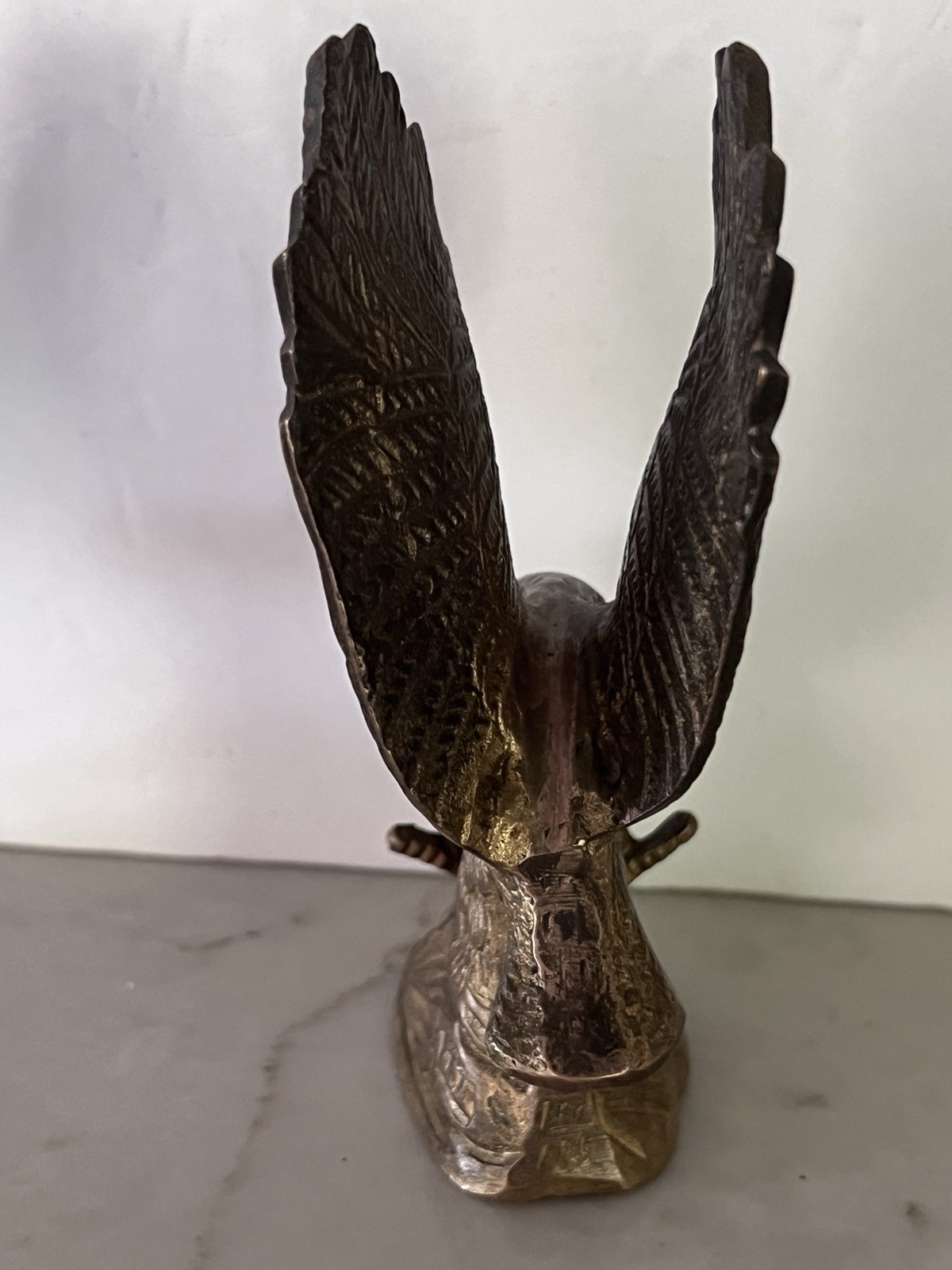 Vintage Hampshire Eagle Sculptures Figurine 5” Silver And Gold Coated (set Of 2)