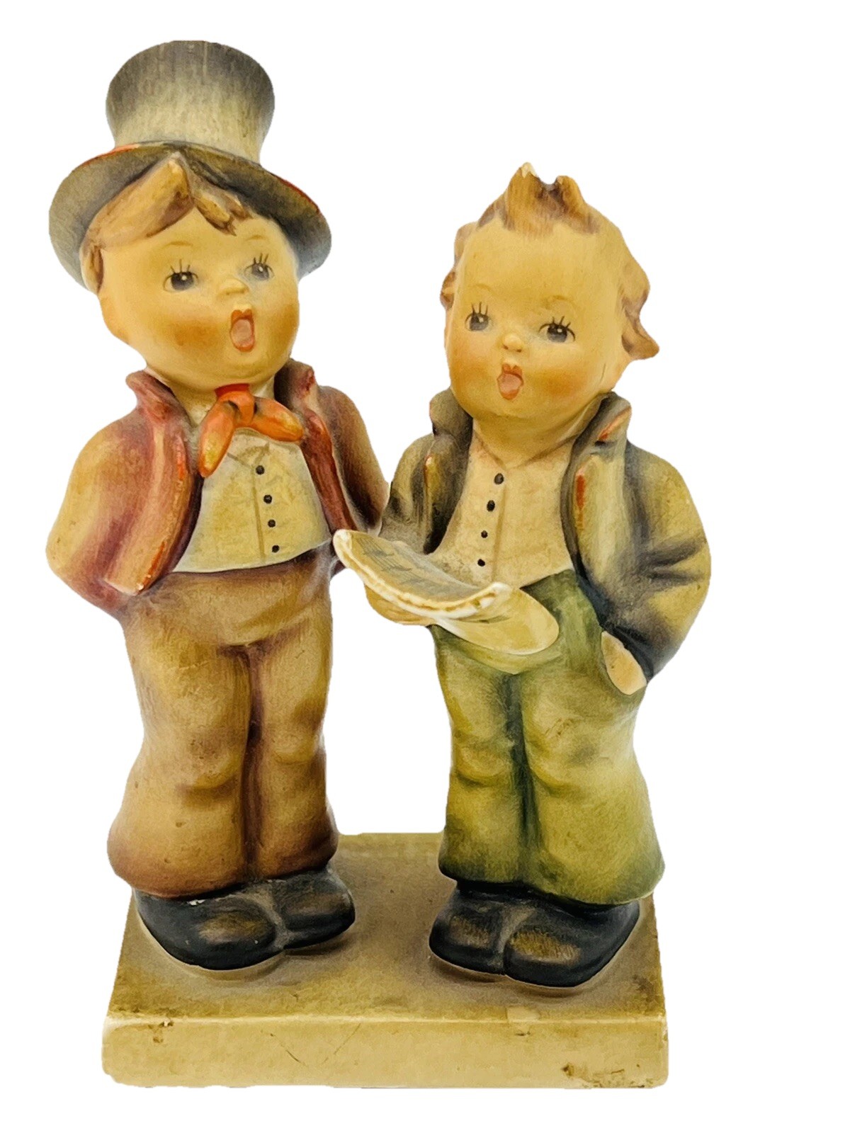Goebel Hummel Duet Figurine 130 Boys Singing Stylized Bee 1960s – 70s TMK 3 (?)