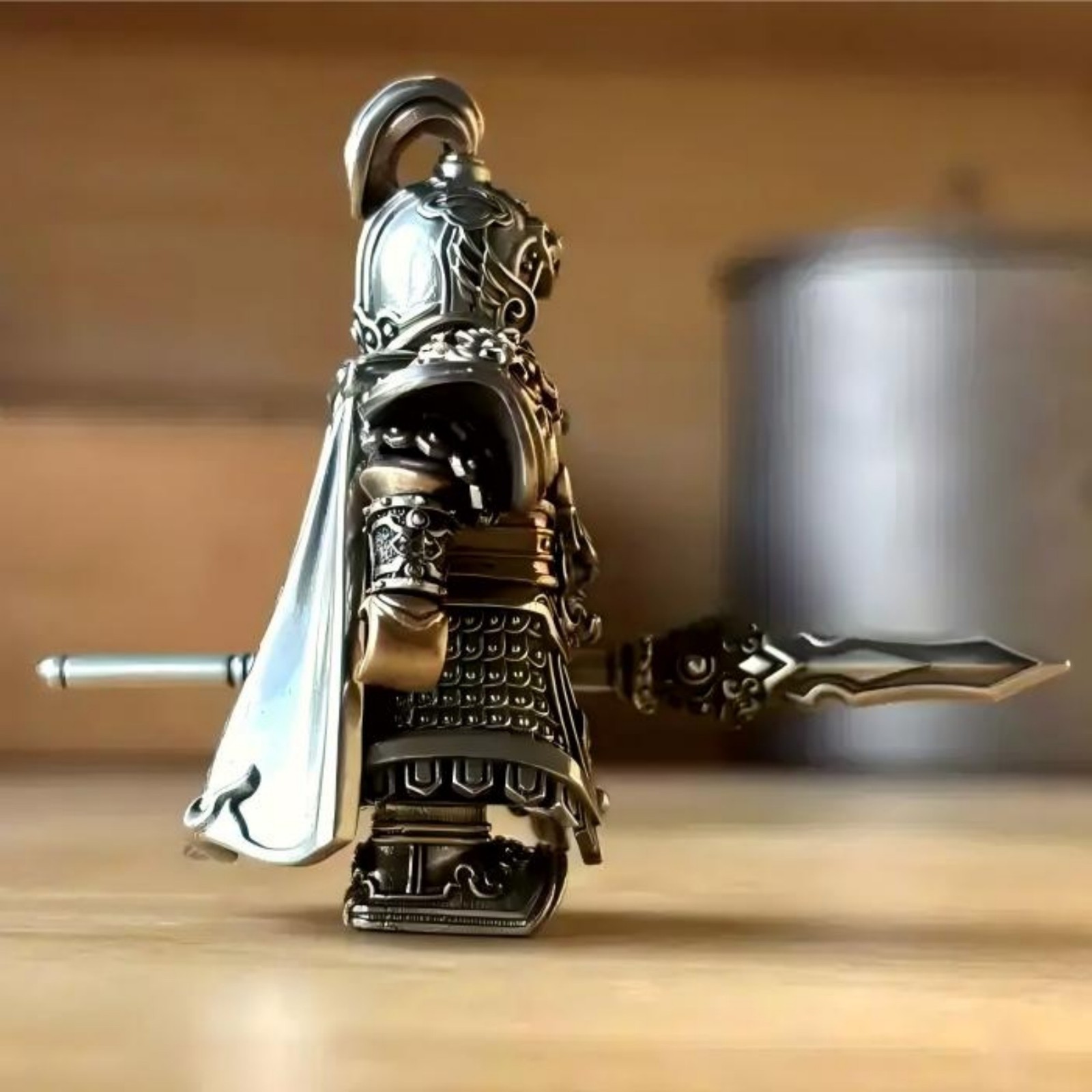 Zhao Yun White Bronze Brass Figurine Three Kingdoms General Magnetic Assembly