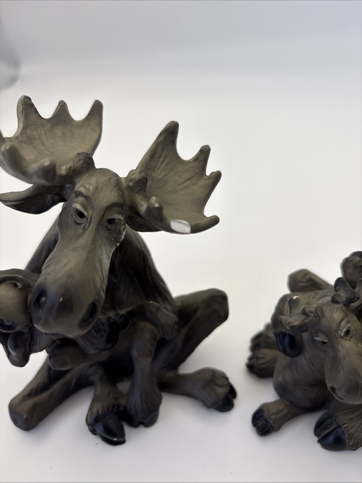 2 Lot Of Baby Love Moose Figurine By Mountain Moose Check The Images Defects