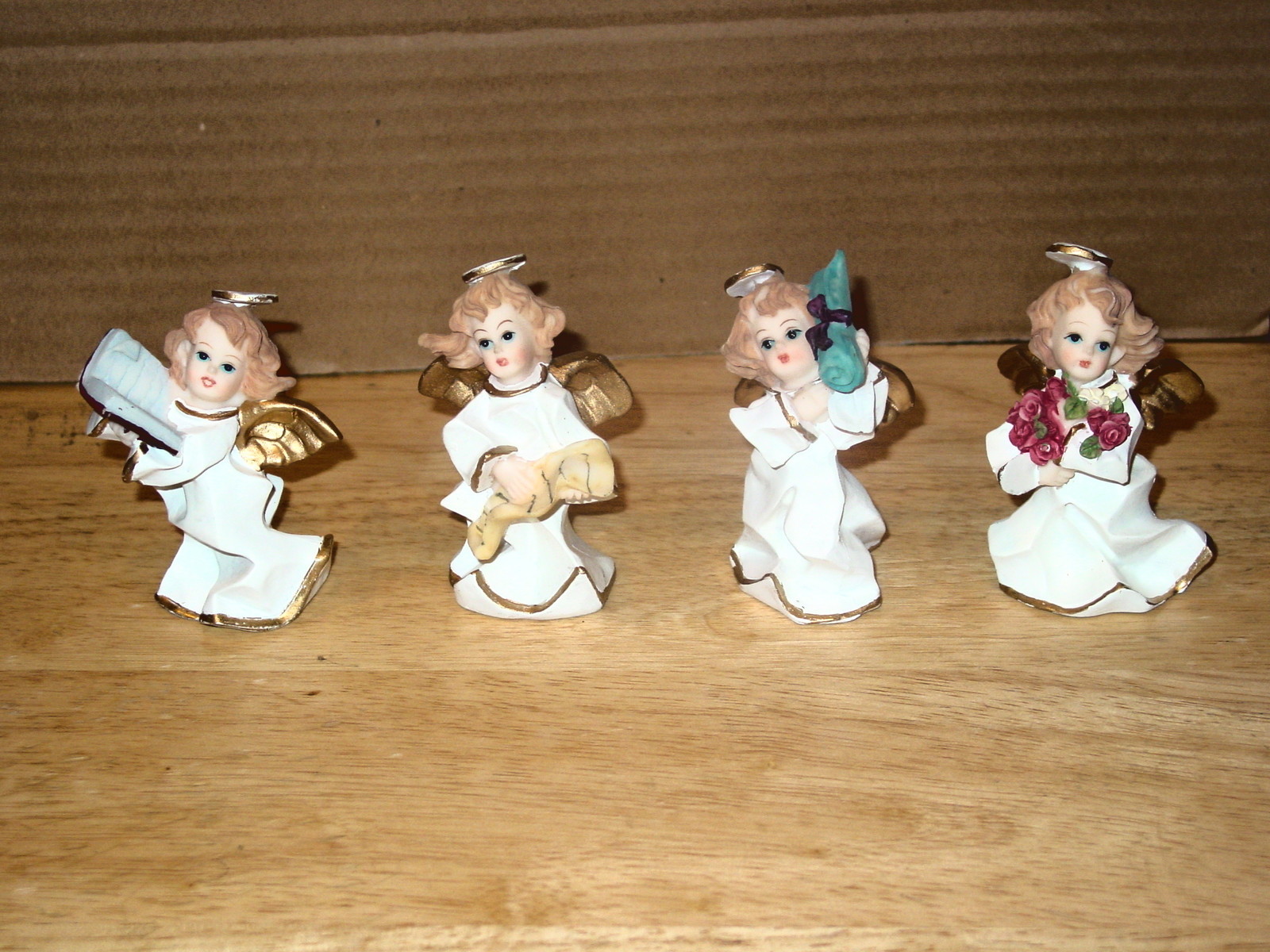 ANGEL RELIGIOUS CHERUB FIGURINE SET (SET OF 4)