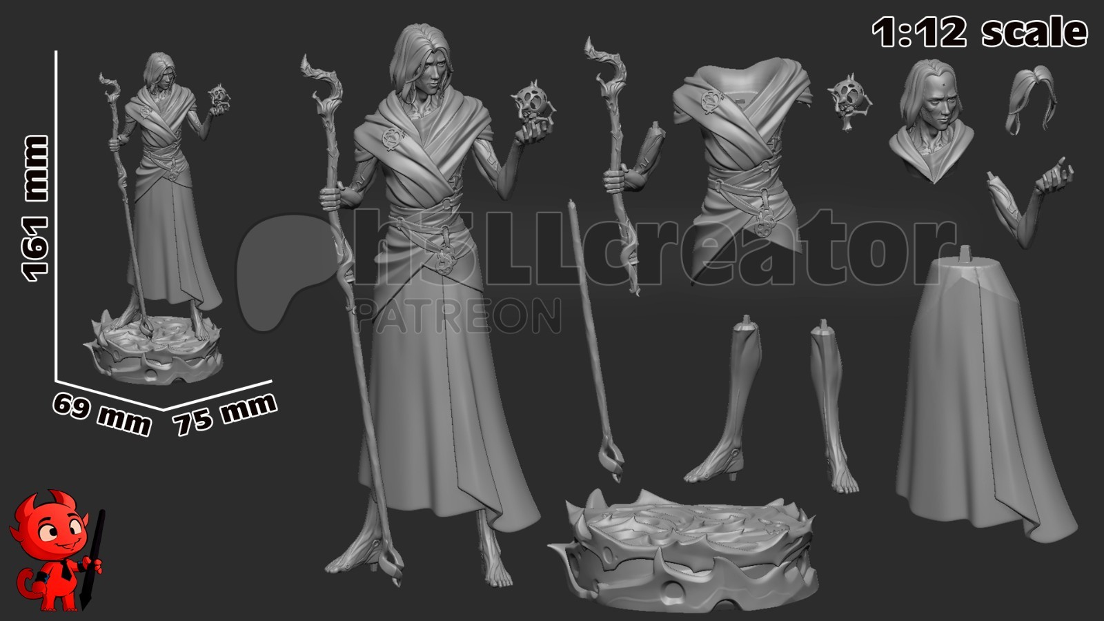 Viktor Figurine Arcane Hand Painted Model / DIY Kit 11 pcs