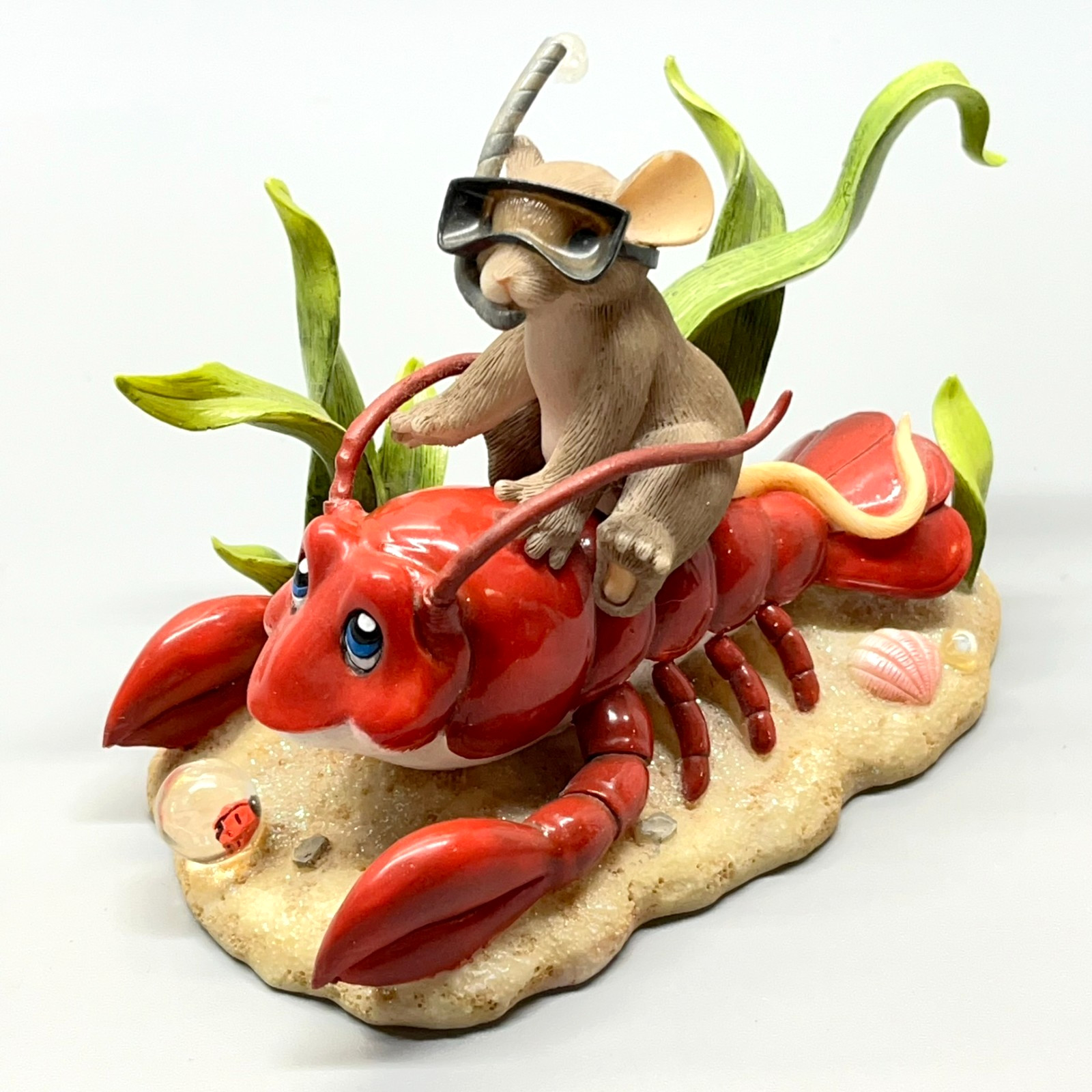 VTG Charming Tails Fitz Floyd Figurine Friendship Is A Snap 89/264 Mouse Lobster