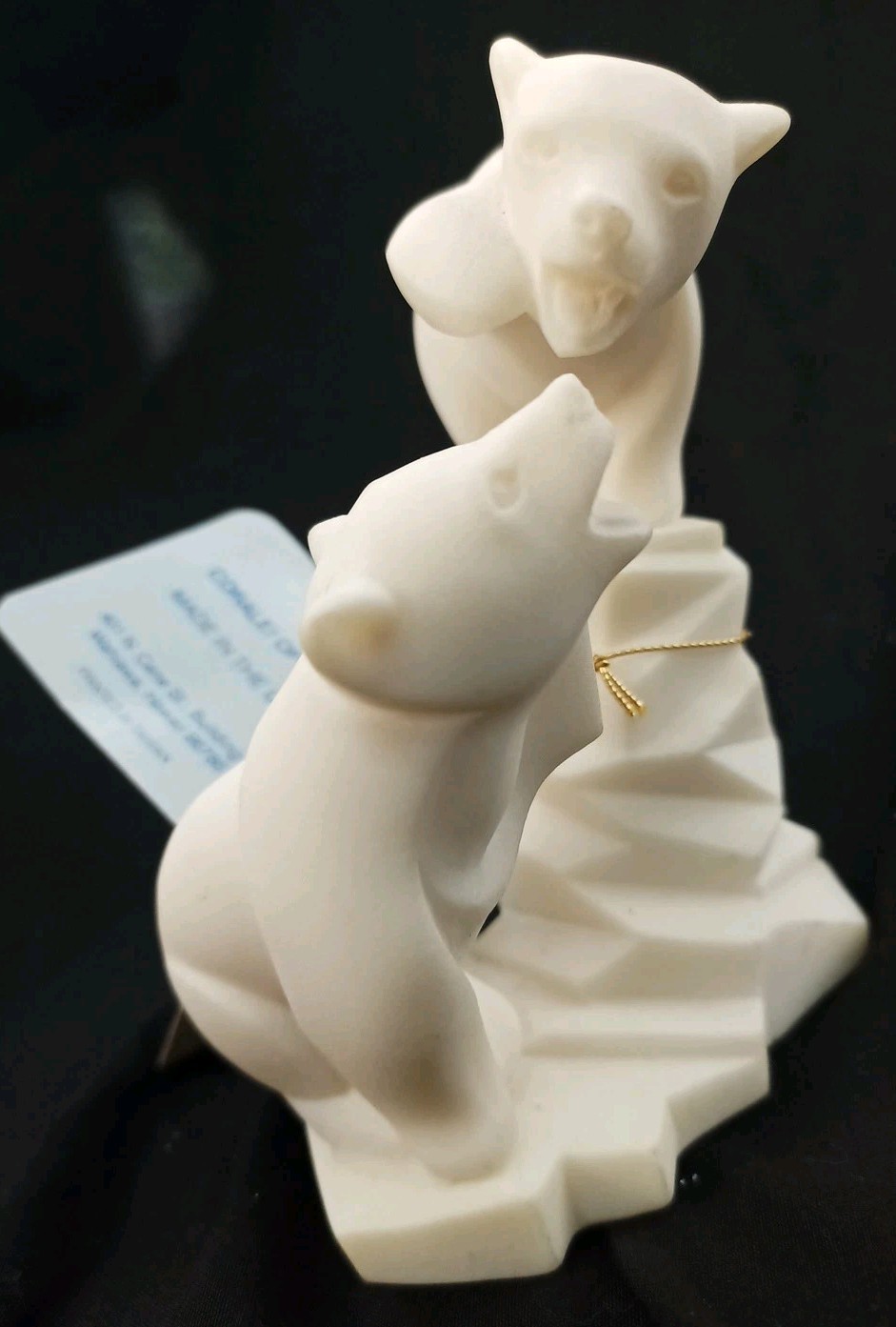 Coralei Hawaiian Cultured Coral Sculpture Polar Bear Cubs USA