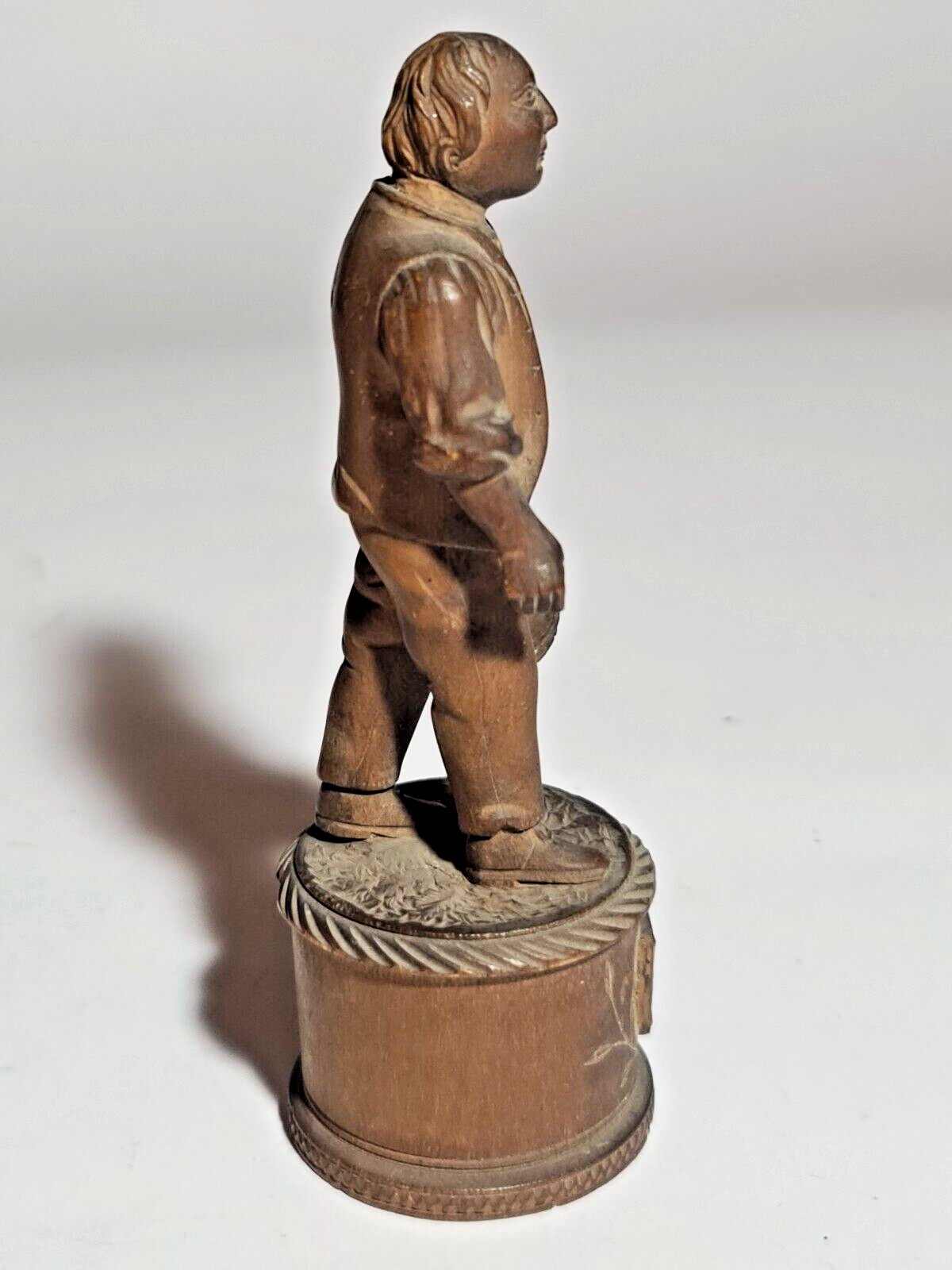 Antique Hand-Carved Biedermeier Figure 1842s