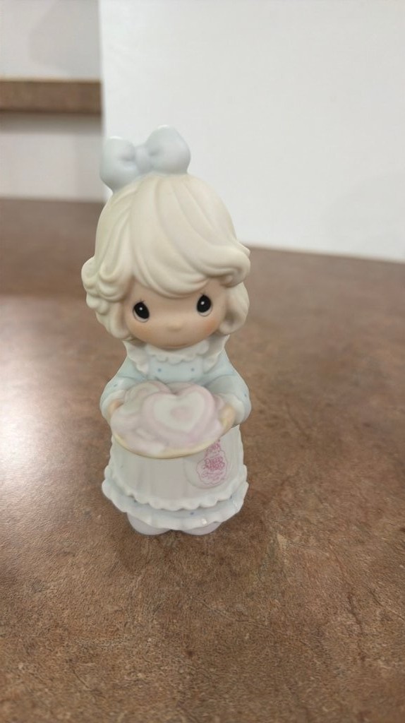Precious Moments Figurine Girl with Heart Cookies