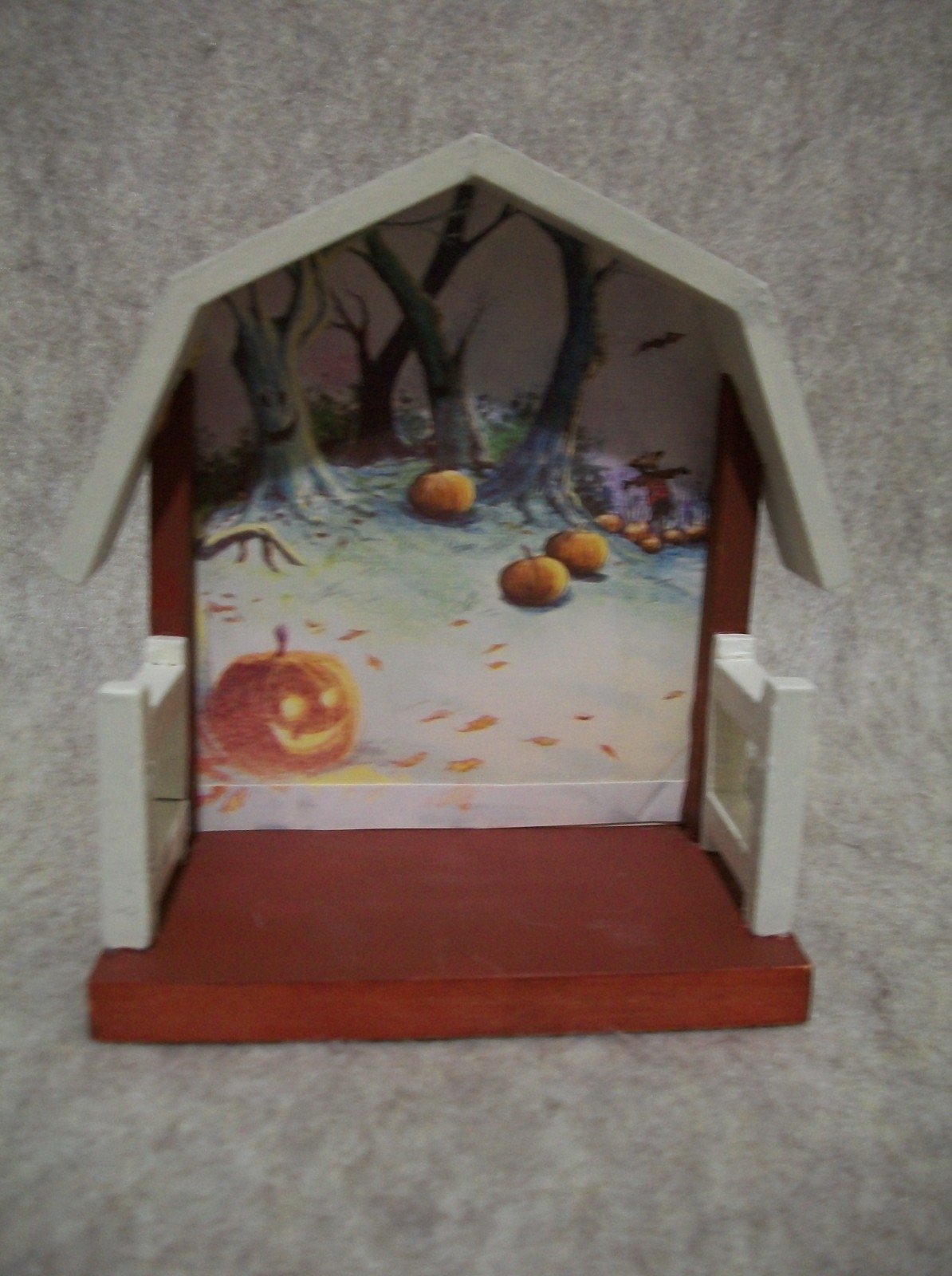 Jack-O-Lantern Moo with Barn – Halloween – Mary Moo Moo Cow Figurine