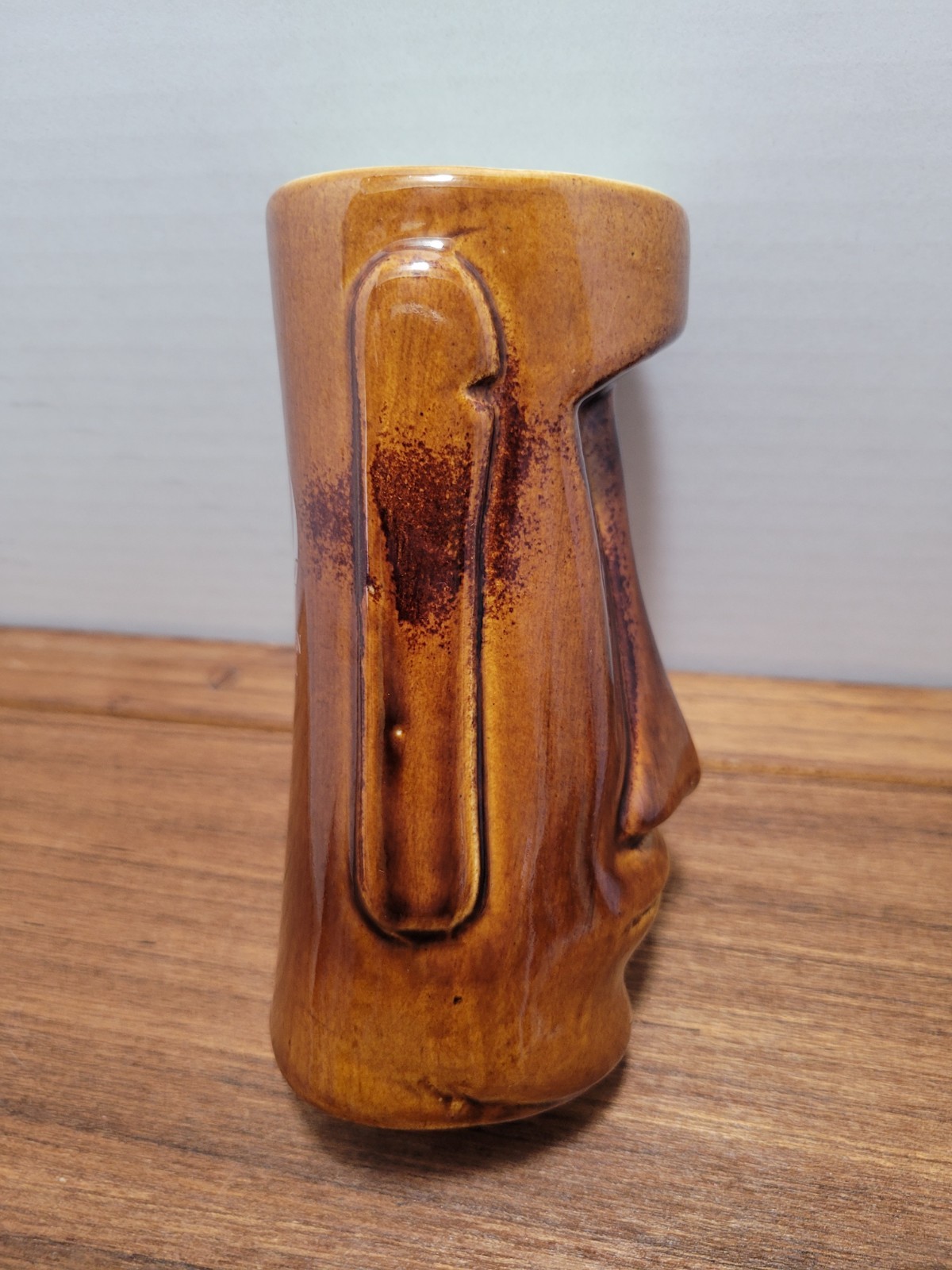 Moai Tiki Mug Ceramic Daga Hawaii Polynesian Cultural Center Vintage