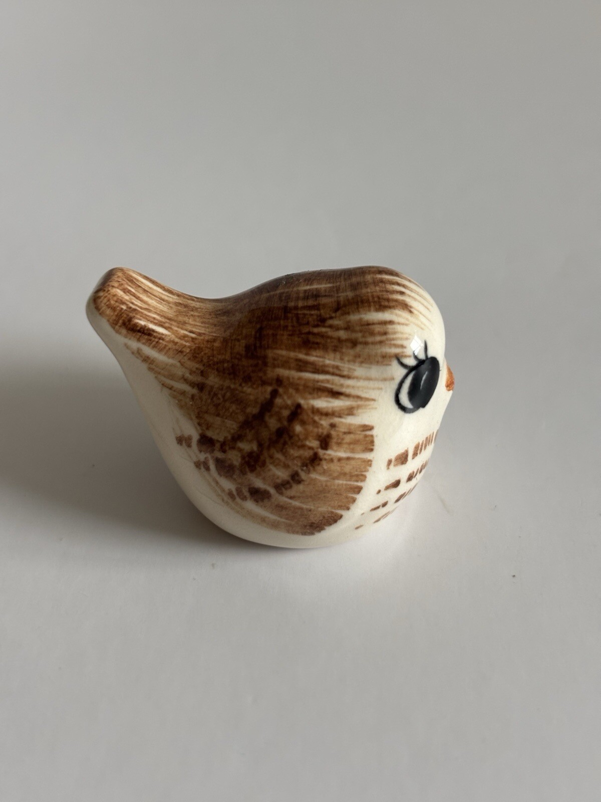 Philip Laureston England Mini Miniature Brown White Bird Ceramic Pottery 1.5”