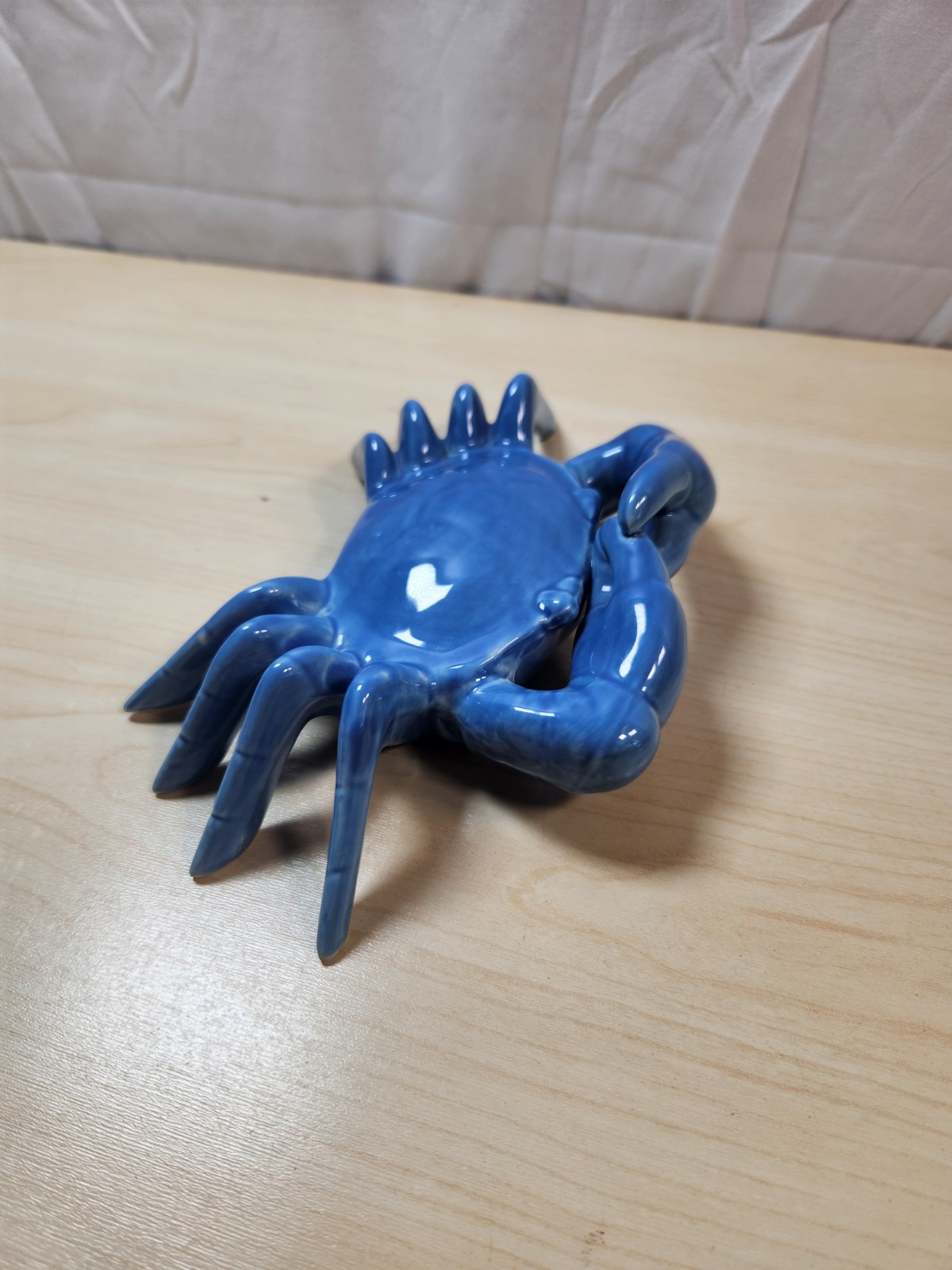 Andrea By Sadek Porcelain Blue Crab Beach Figurine Nautical Ocean Ceramic_AP