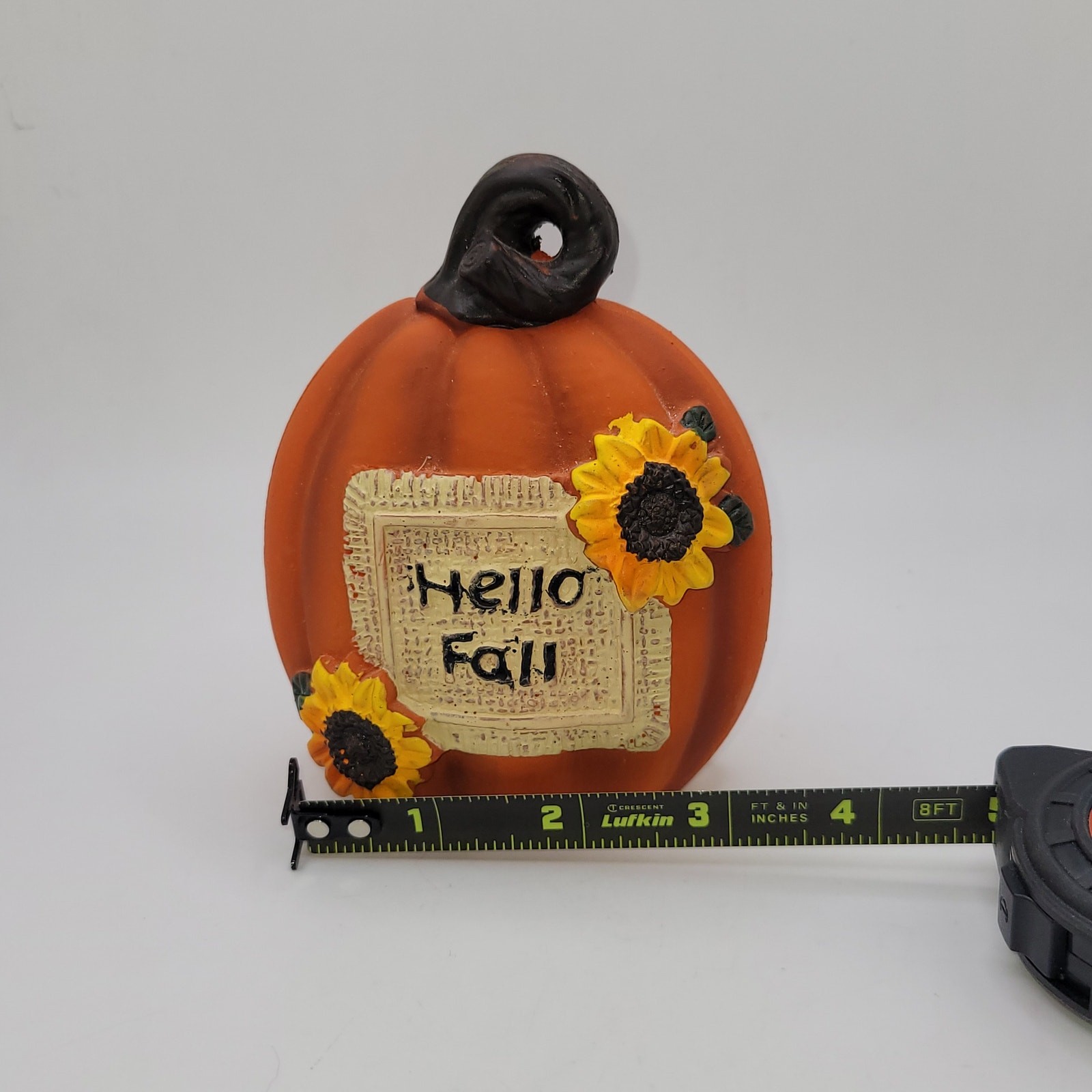 Ceramic “Hello Fall” Pumpkin – Autumn Decor Freestanding