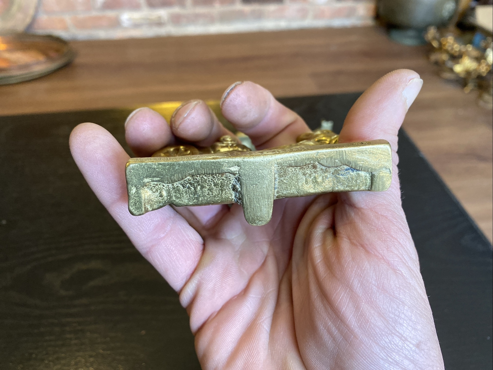 2 Vintage Miniature Brass Doorstop Figures Milk Maid & Man Donkey Carts, Ireland