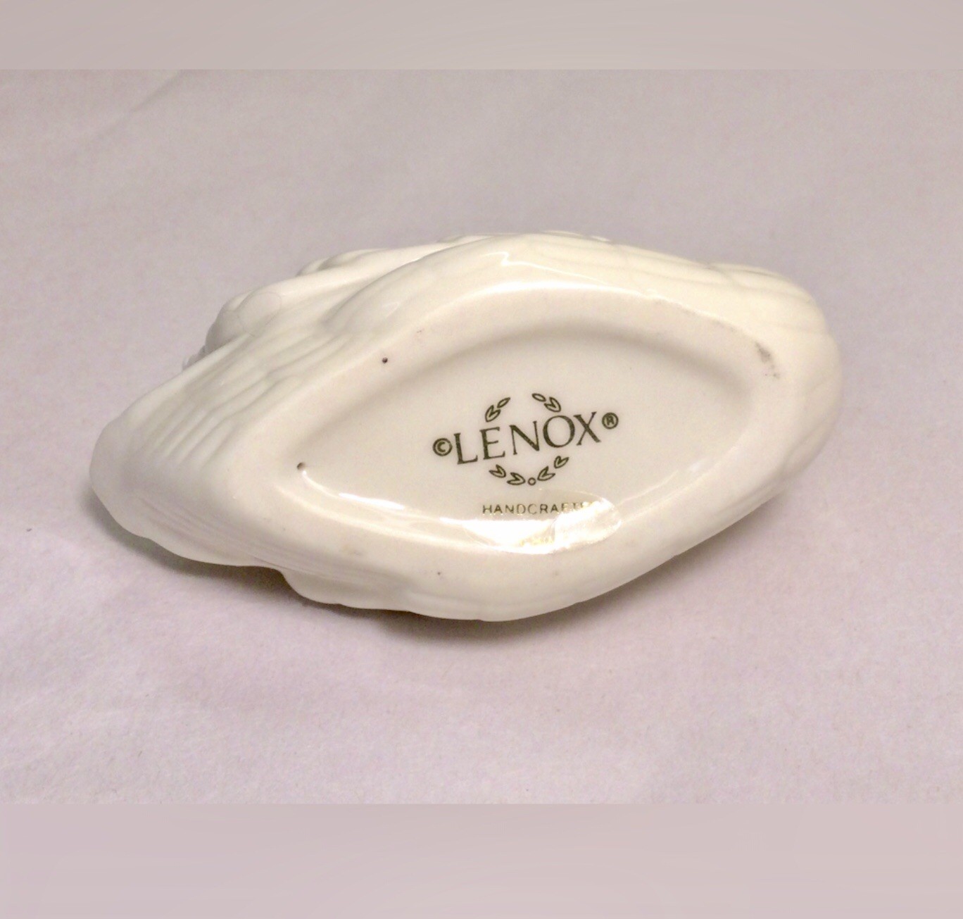 Vintage Lenox Swan Figurine 24K Gold Accents Place Card Holder/Cake Topper