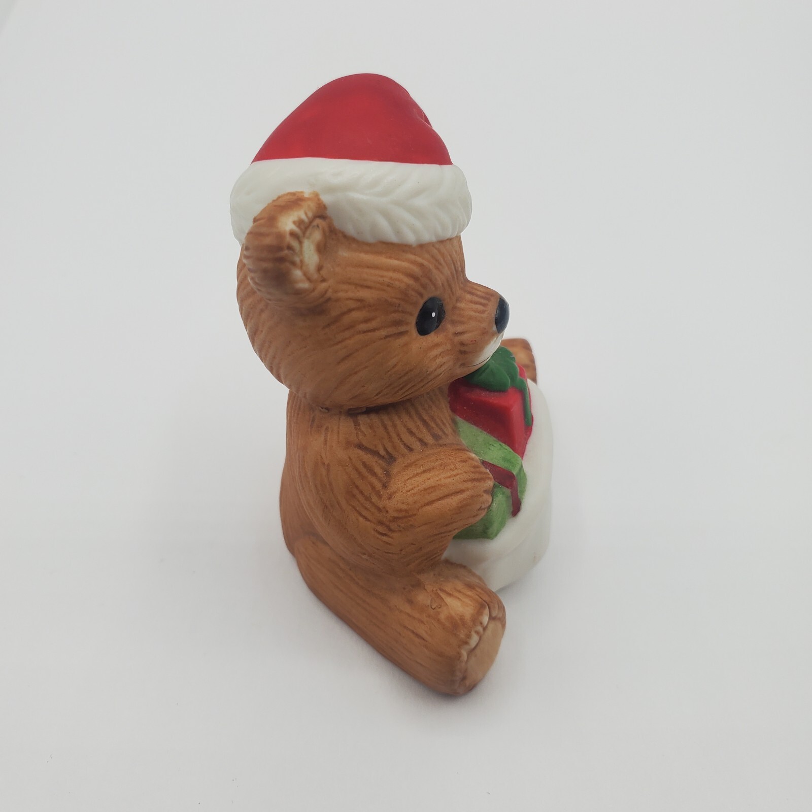 Homco Teddy Bear of the Month DECEMBER 1413 Miniature Figurine Christmas Santa