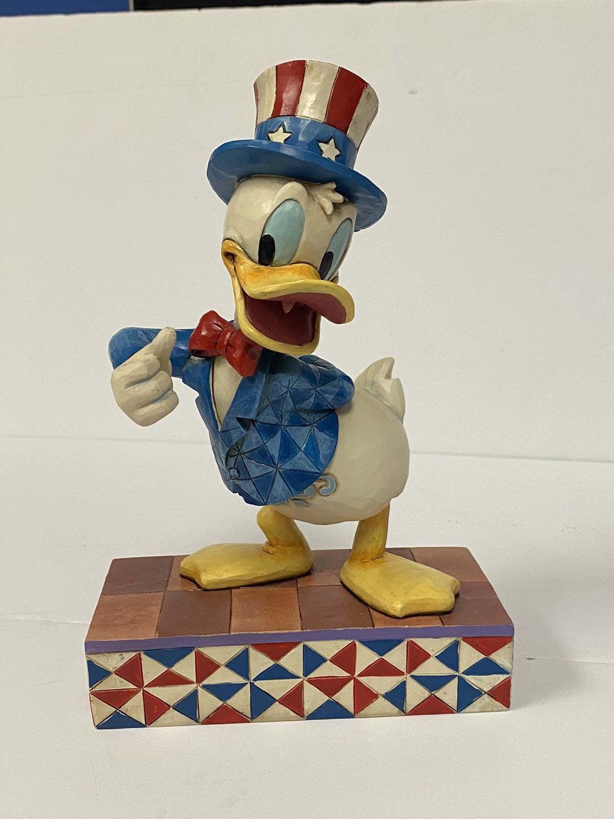 ENESCO Disney PATRIOTIC DONALD DUCK Yankee Doodle Duck Figure 4th of July