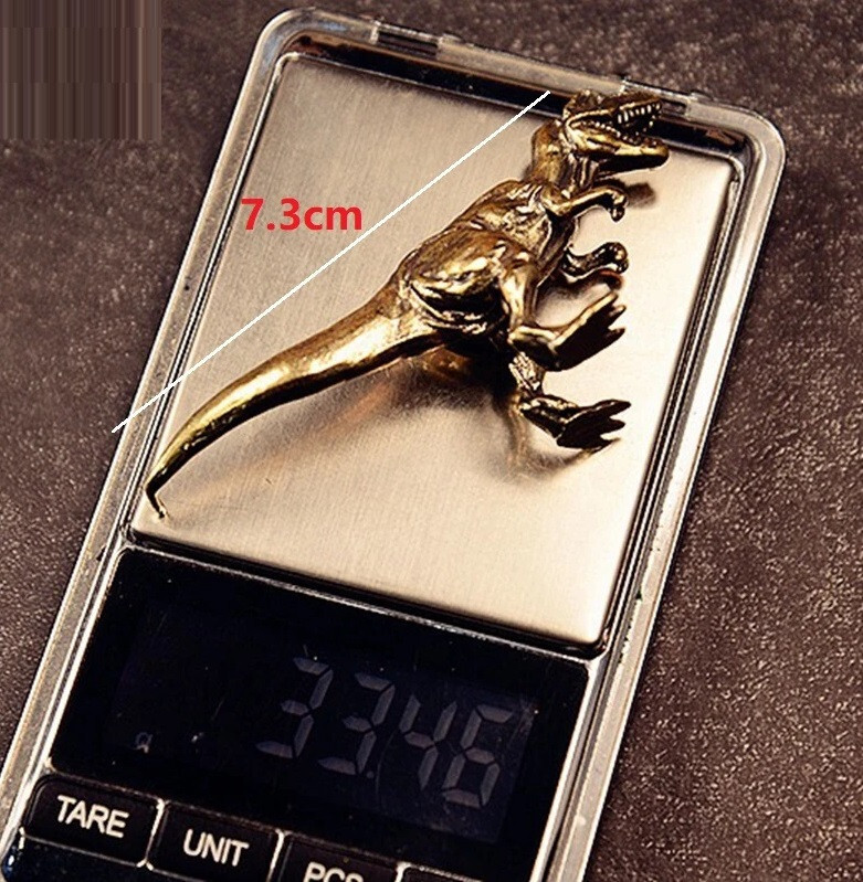 Brass Tyrannosaurus Dinosaur Figurine Small Animal Statue Home Decoration Toy
