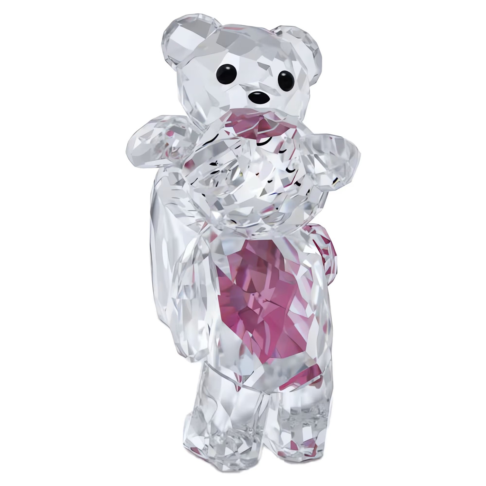 Swarovski Crystal Kris Bear A Perfect Match Figurine Decoration, Pink, 5690970
