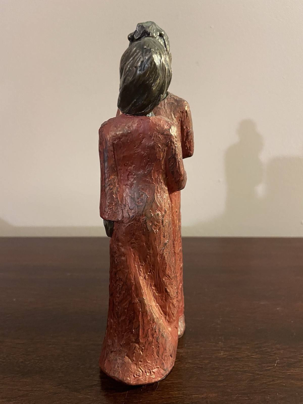 Genesis Fine Arts Heredities Bronze Sculpture in Copper & Gold, Embracing Couple