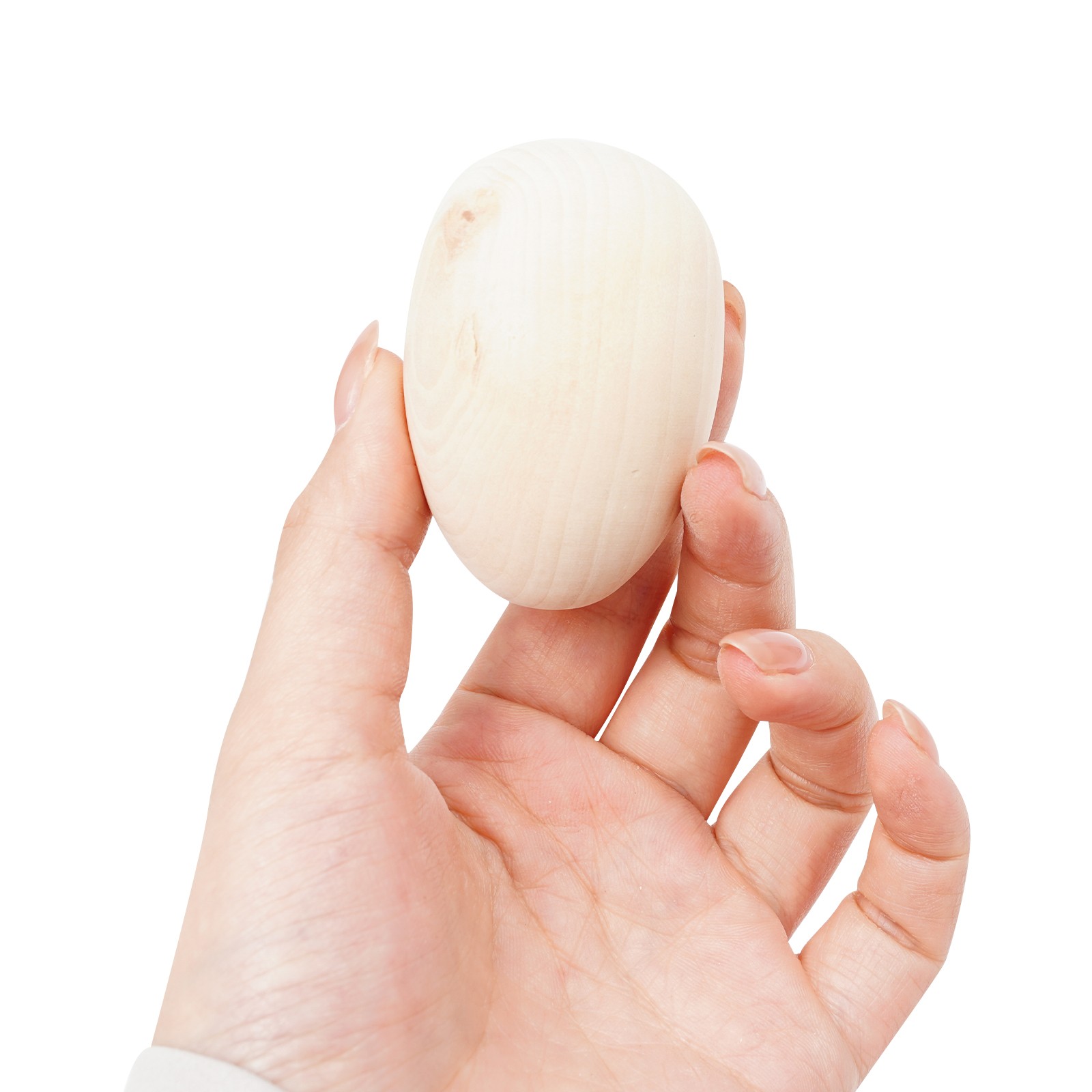50Pcs Wooden Eggs, DIY Crafts Eggs, 1.57*2.36in Easter Decoration Eggs