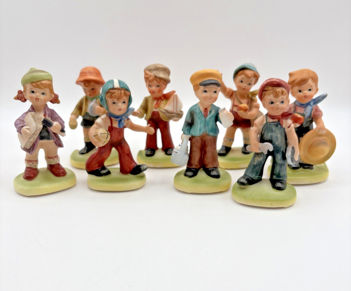 Vintage Set of 8 Napcoware Figurines Various Boys & Girls – Taiwan