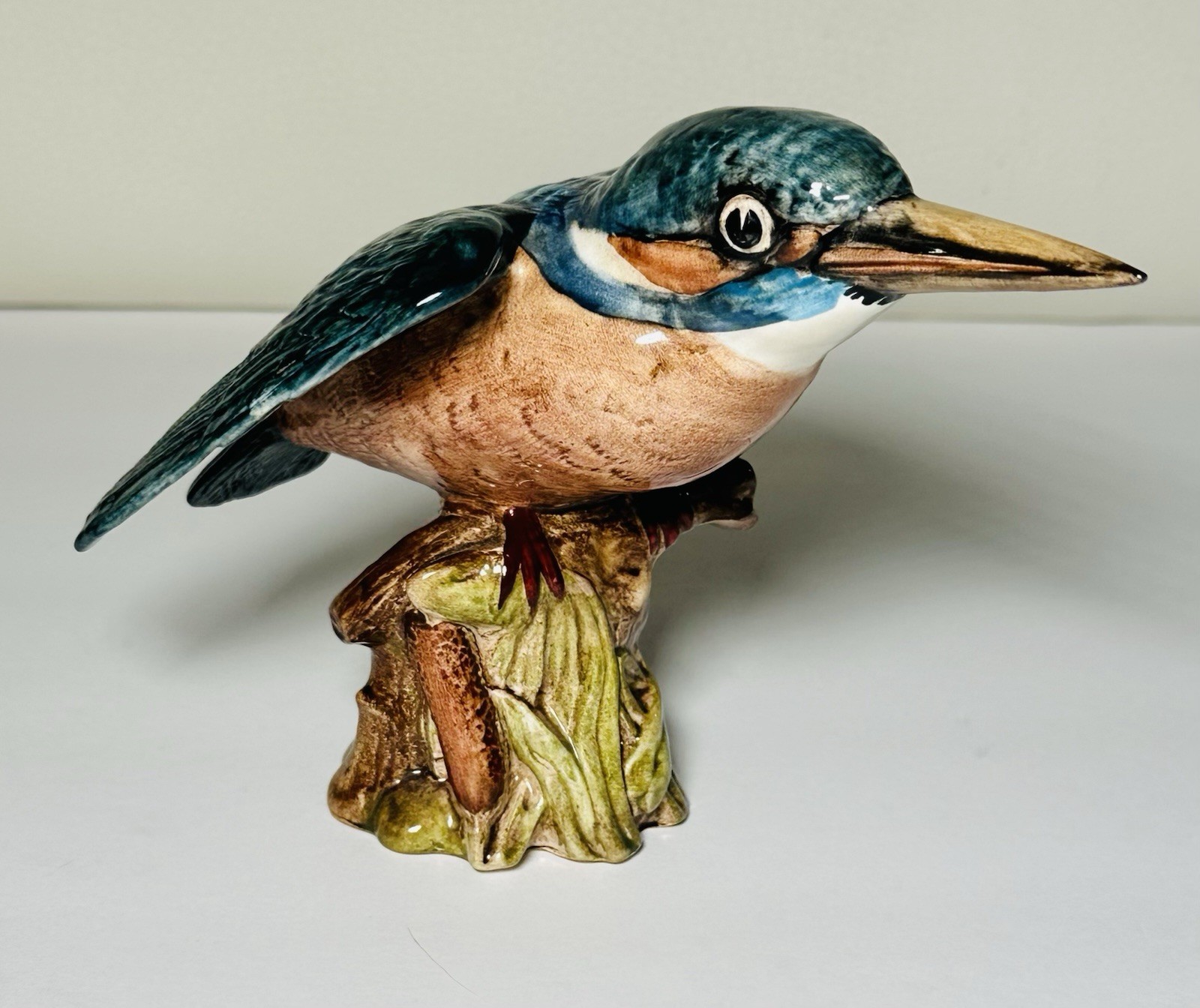 Vintage Beswick Kingfisher Bird 2371 England Figurine Embossed Backstamp