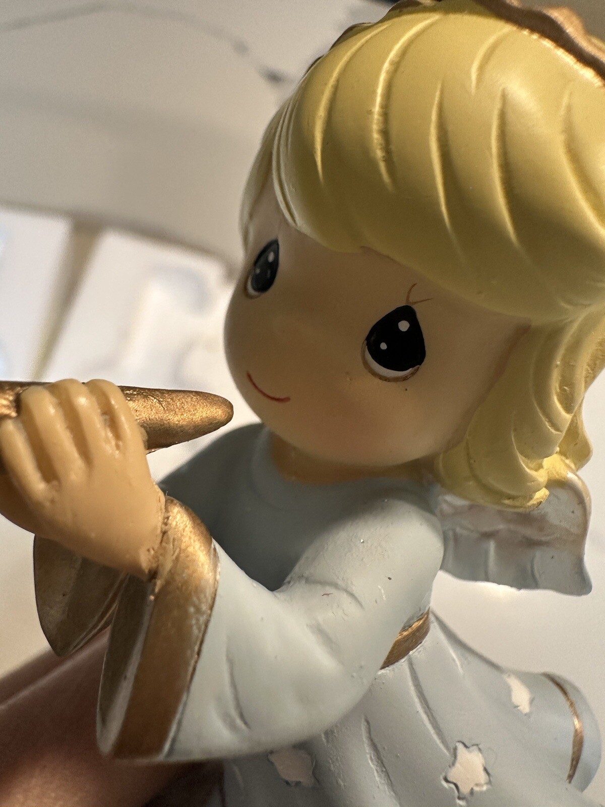 Precious Moments Trumpeting Angel Musical HARK THE HERALD ANGELS SING NIB