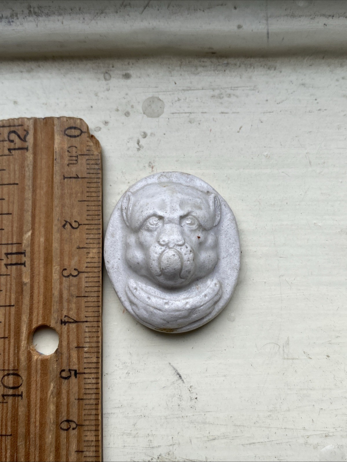 VTG Chalkware Miniatures Dogs Collection Unpainted Handcarved Detailed Antique